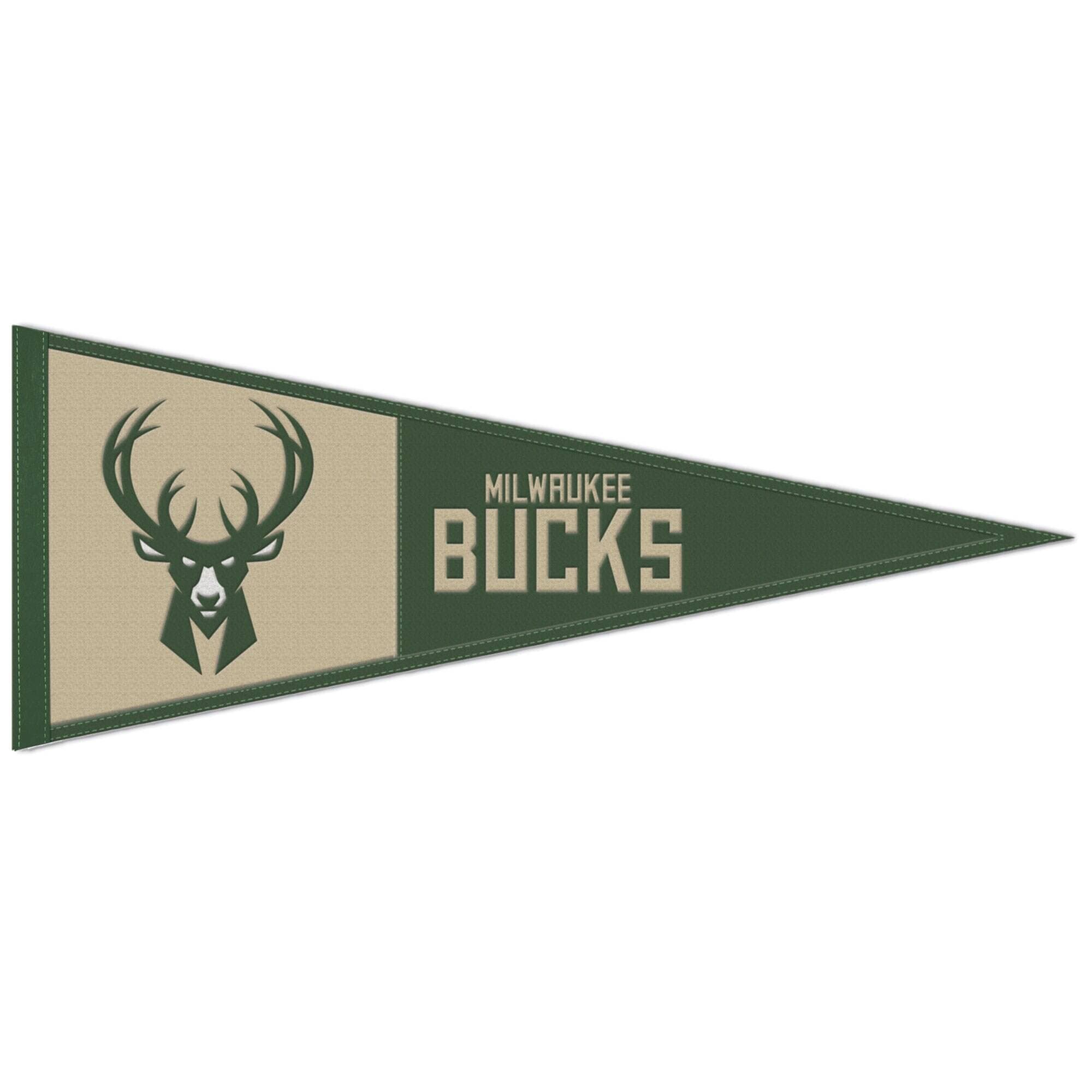 WinCraft - Milwaukee Bucks 13" x 32" Wool Primary Logo Pennant - Multicolor