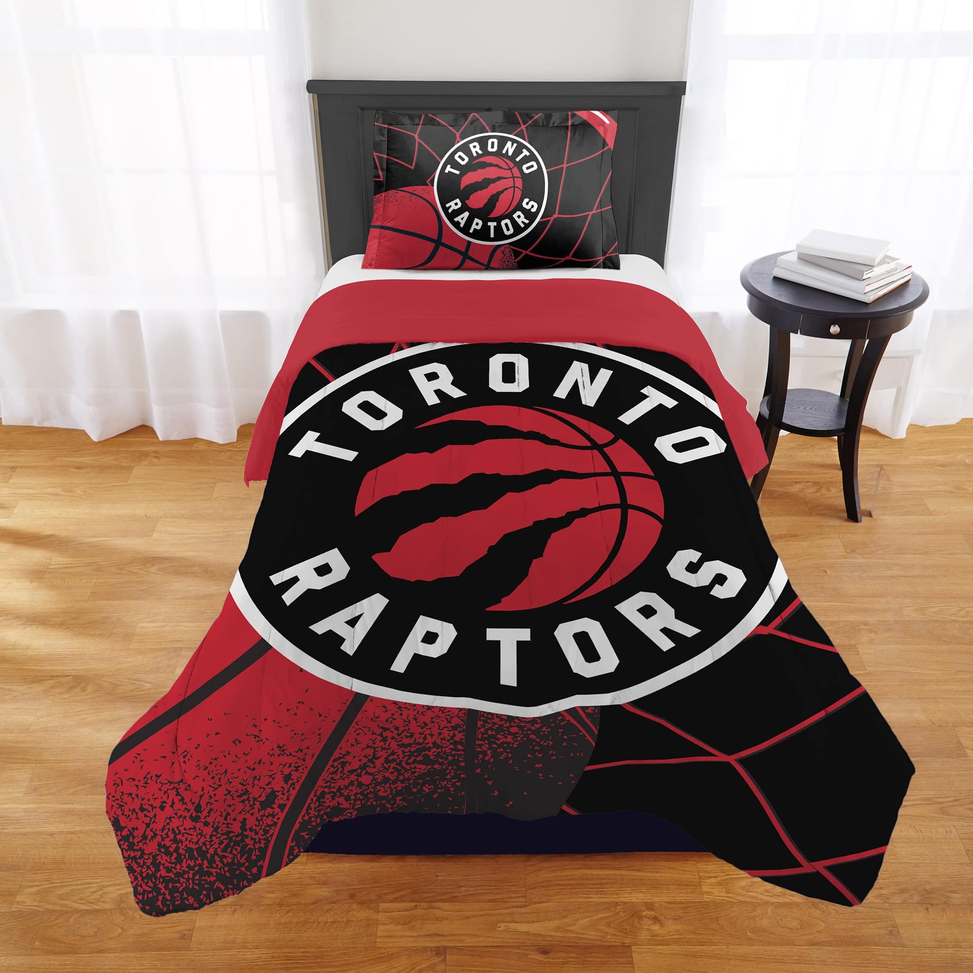 Sweet Home Collection - NBA Toronto Raptors Comforter & Pillow Sham Set- Twin/Twin XL - Multicolored