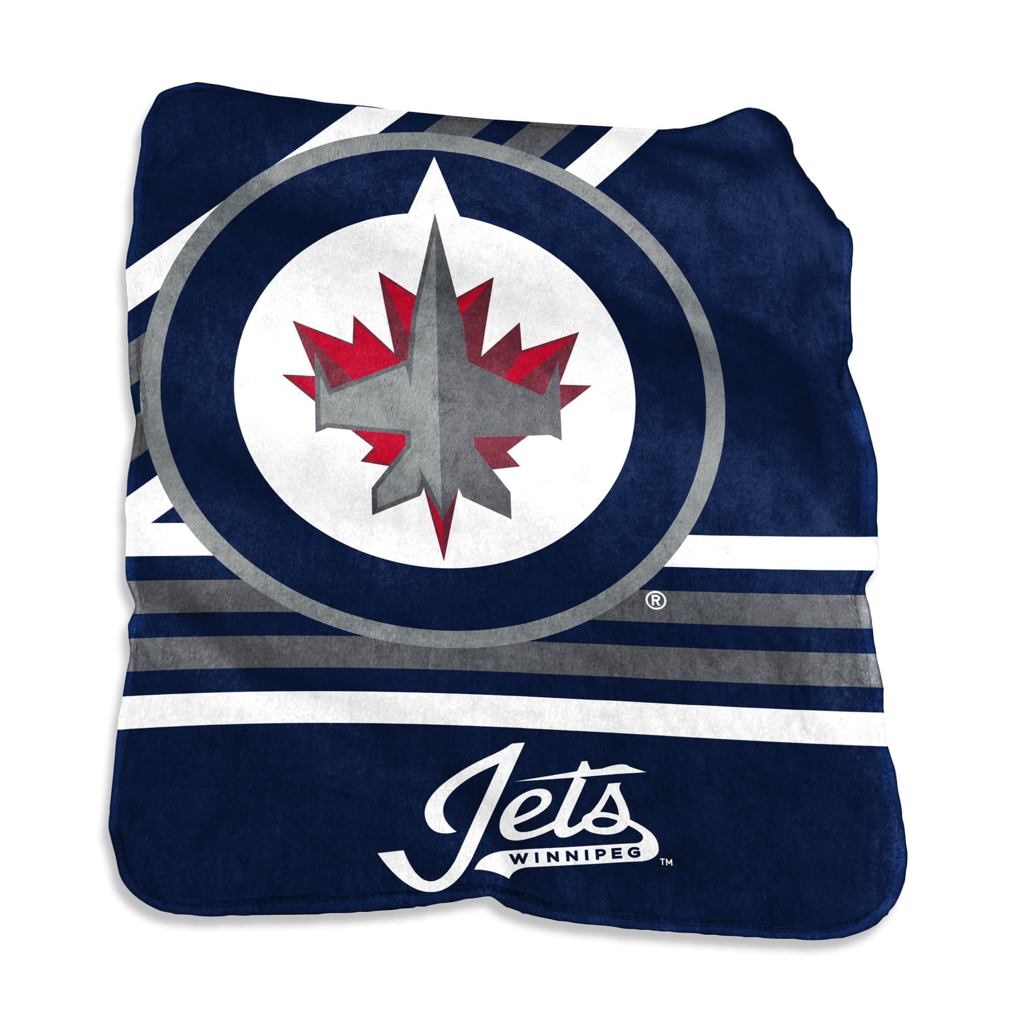 Logo Brands - Winnipeg Jets 50'' x 60'' Team Plush Raschel Throw Blanket - Multicolor