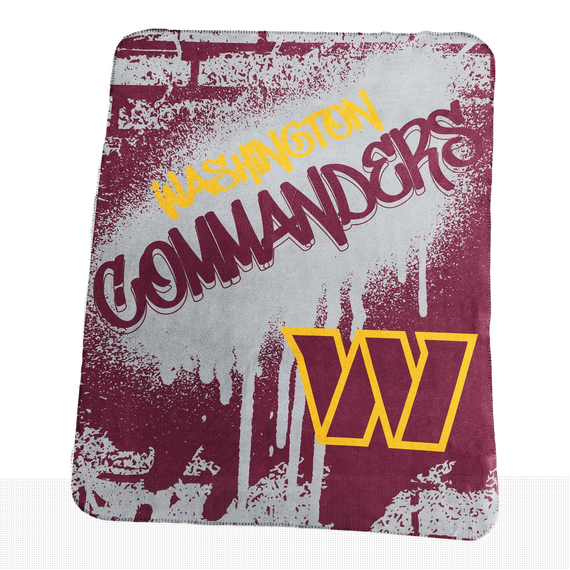 Logo Brands - Washington Commanders 50" x 60" Classic Graffiti Fleece Throw Blanket - Maroon