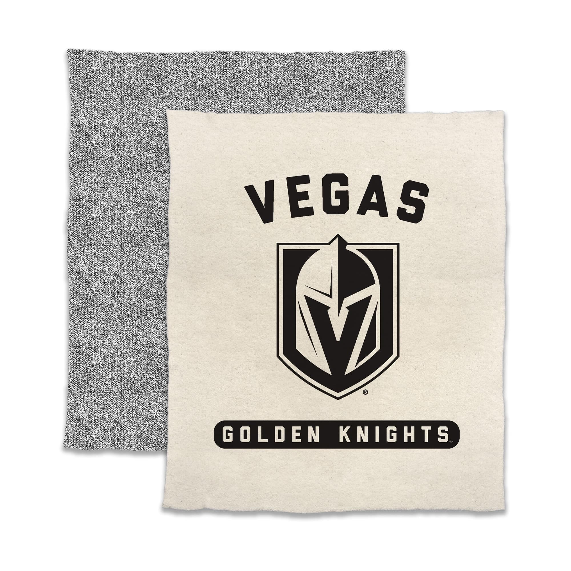 Logo Brands - Vegas Golden Knights 50- x 60- Luxe Dreams Throw Blanket - Oatmeal