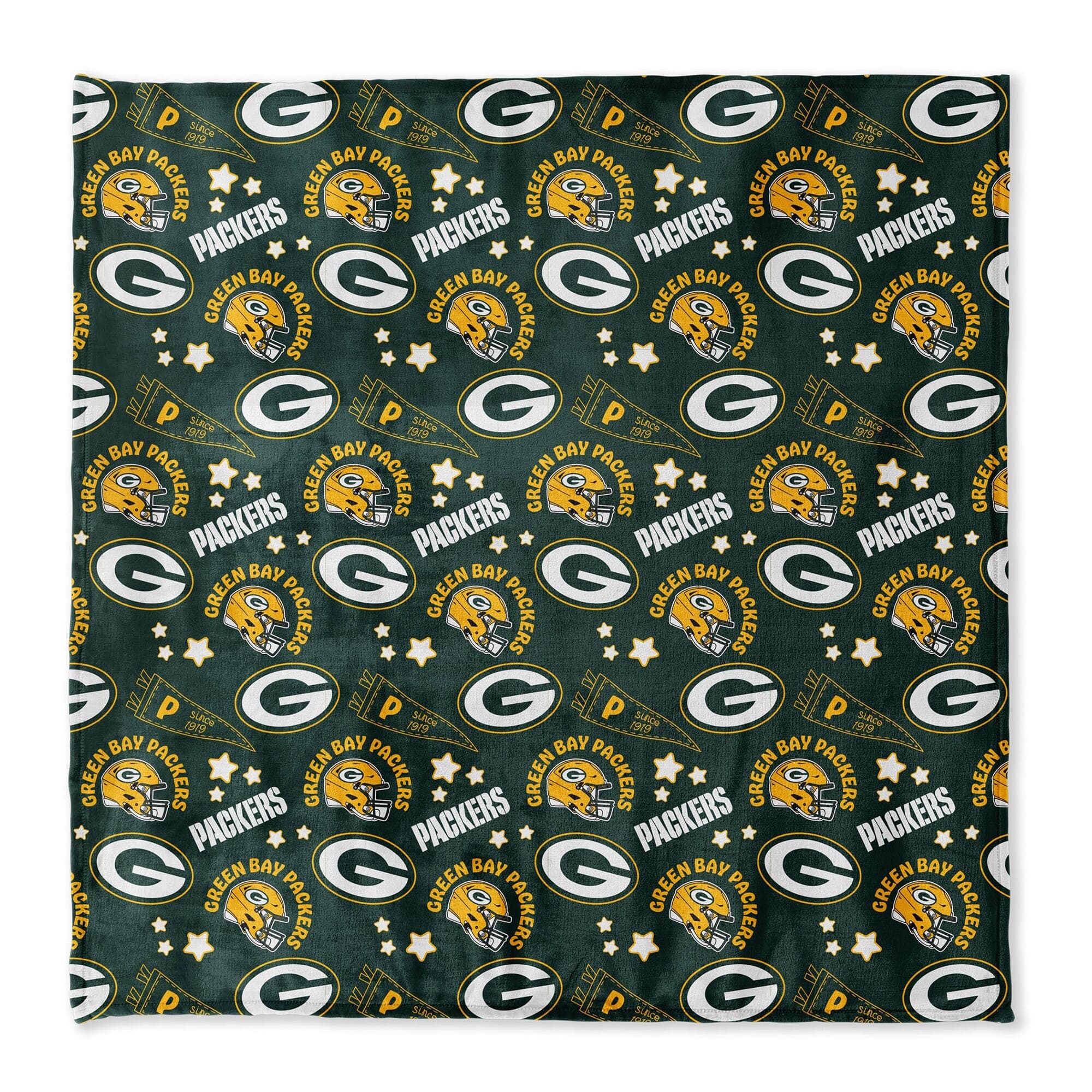 Pegasus - Green Bay Packers 108" x 108" Victory Pennant Ultra Cozy Family Blanket - Multicolor