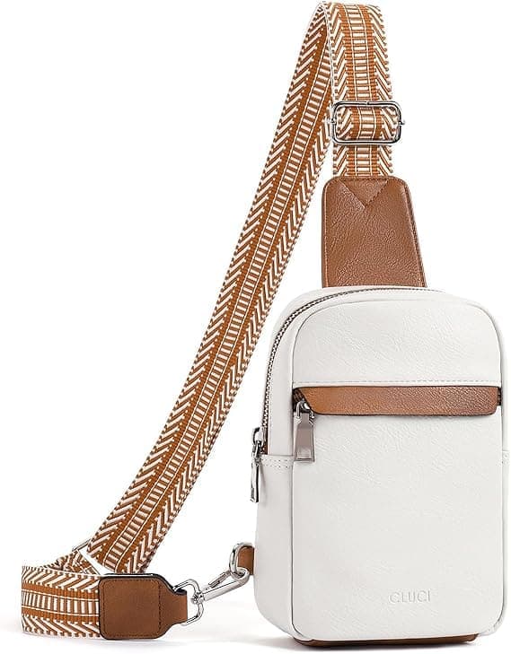 Vulpecula Spade - Small Sling Bag for Women Vegan Leather Crossbody Chest Bags Trendy, Women's Fanny Pack - White