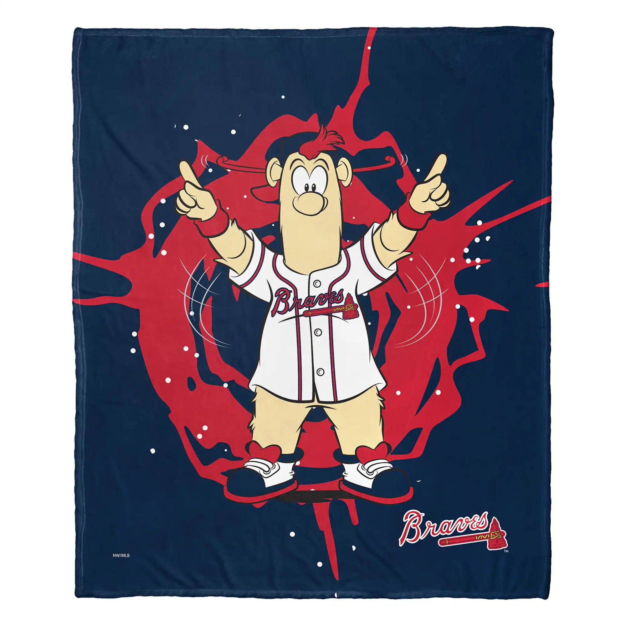 Northwest - Atlanta Braves 50" x 60" Mascot Silk Touch Throw Blanket - Multicolor