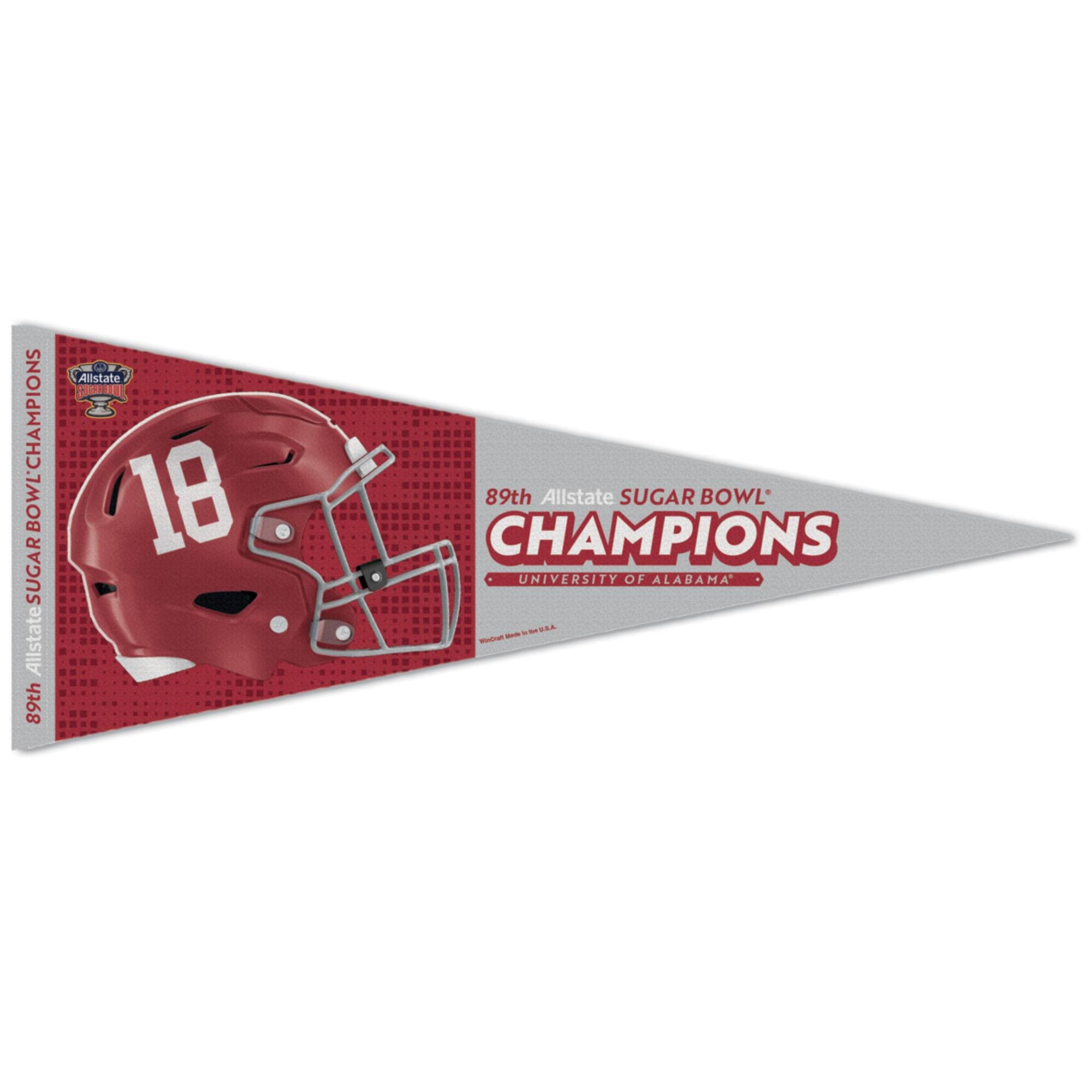 WinCraft - Alabama Crimson Tide 2022 Sugar Bowl Champions 12'' x 30'' Premium Pennant - Multicolor