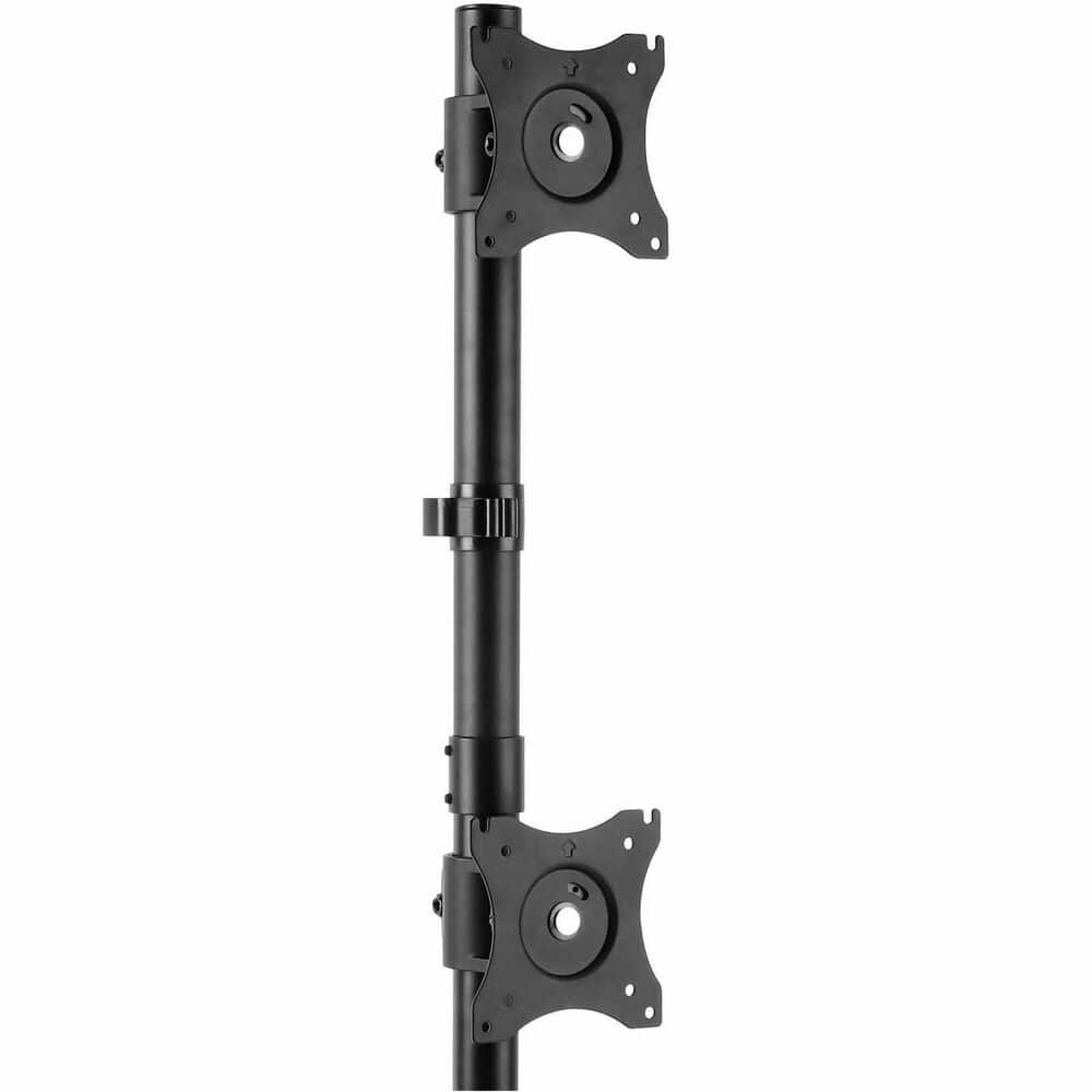 StarTech.com - Vertical Dual Monitor Stand, Heavy Duty Steel, Monitors up to 27" (22lb/10kg), Vesa Monitor, Computer Monitor Stand - Black