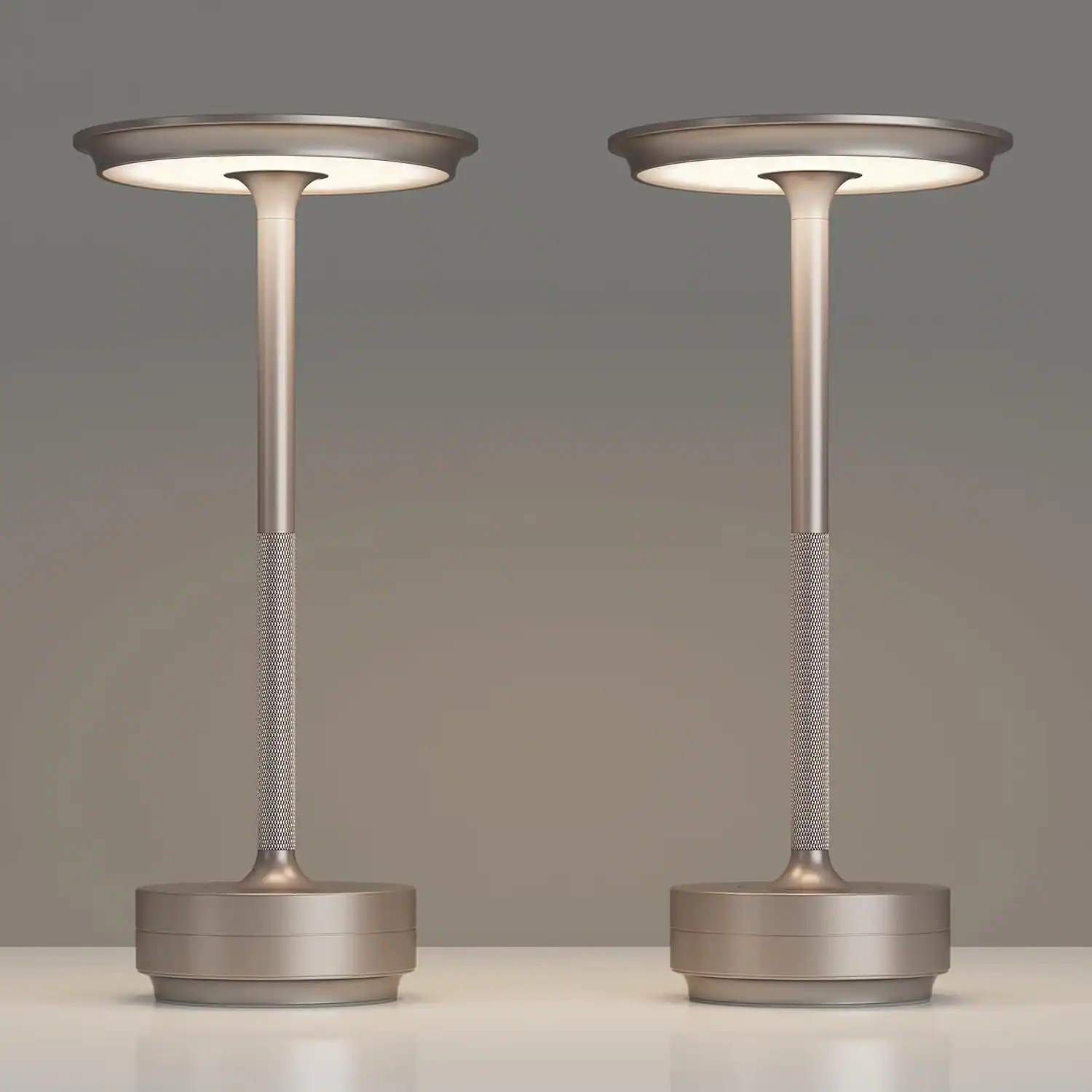 Stamp n Camp - Cordless Table Lamps Rechargeable Portable 5000mAh Battery Operated Lamp 3 Color Stepless Dimming LED Table Light - Champagne Gold-2