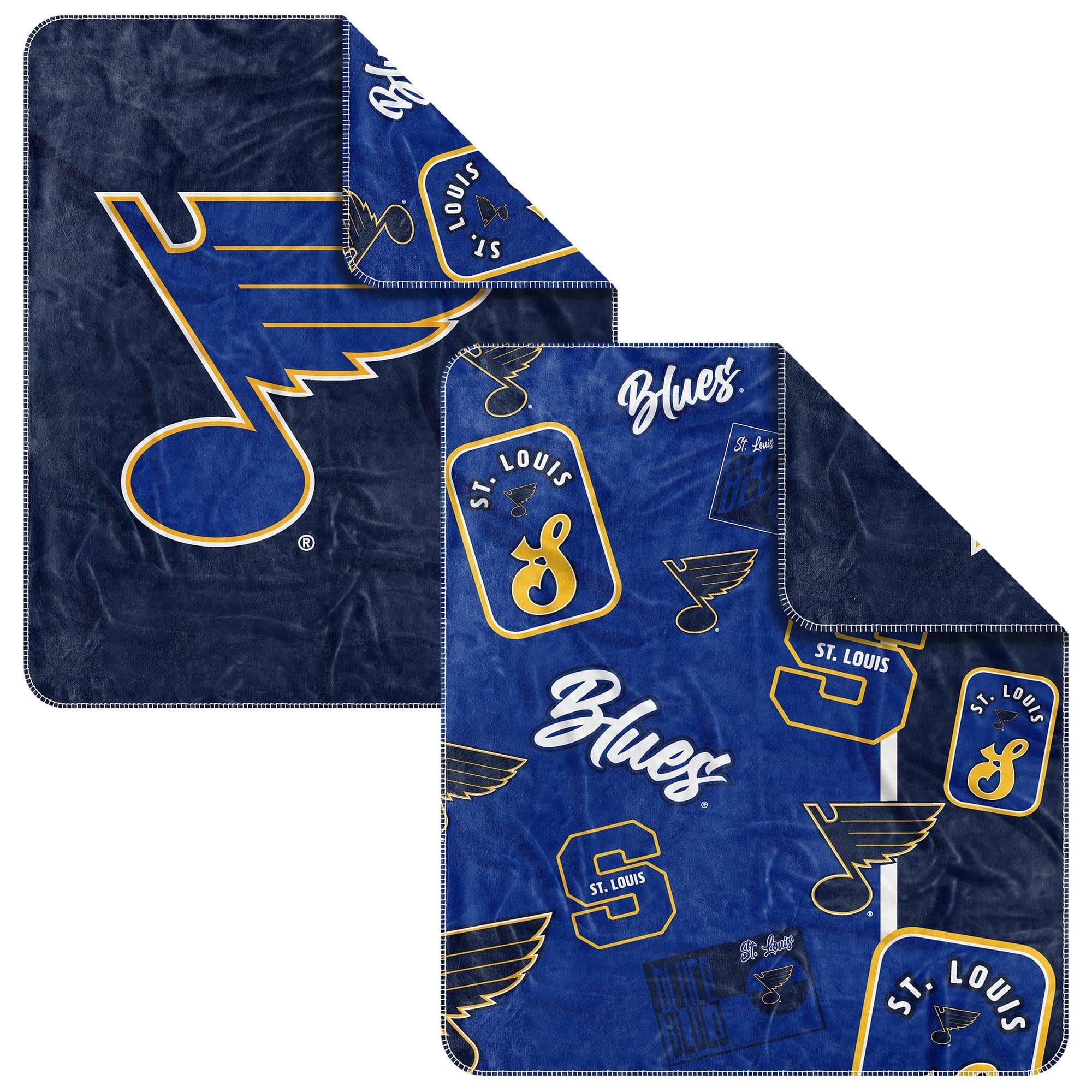 Logo Brands - St. Louis Blues 50- x 60- Dream Weave Throw Blanket - Royal