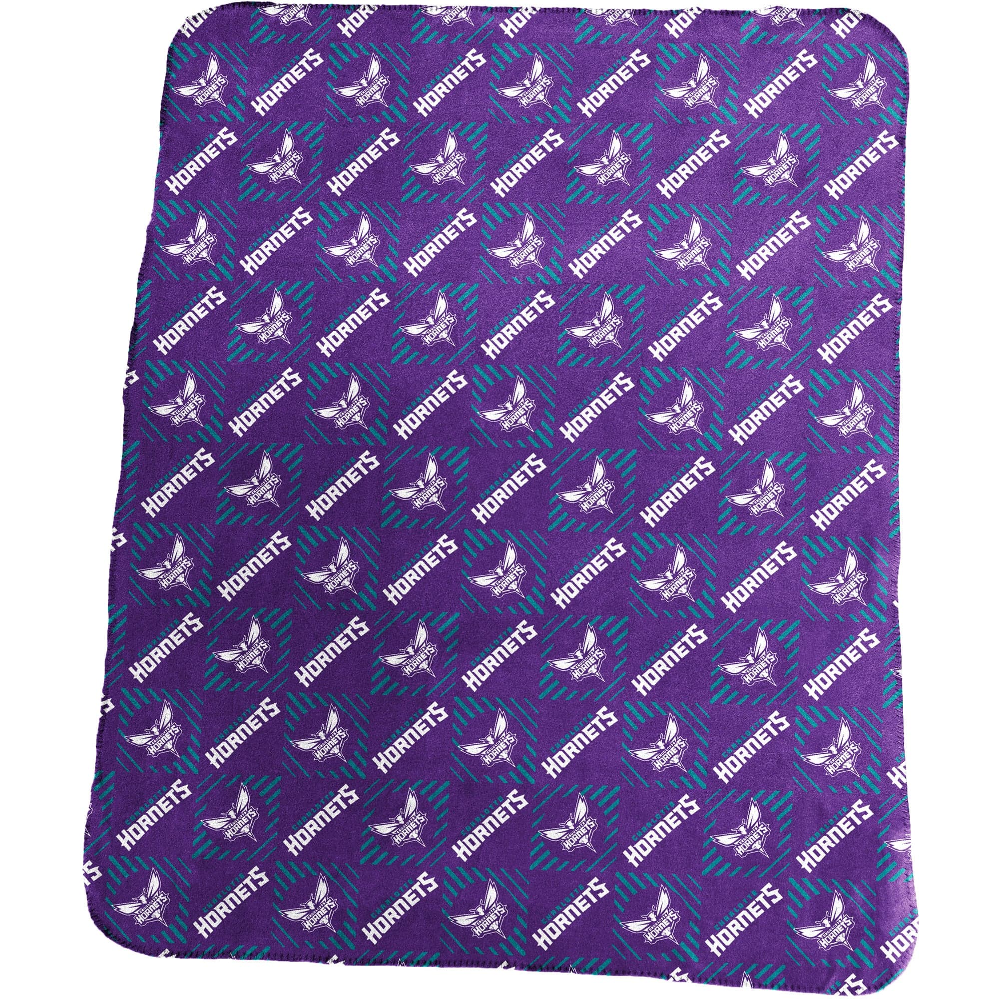 Logo Brands - Charlotte Hornets 60'' x 50'' Repeat Pattern Lightweight Throw Blanket - Multicolor