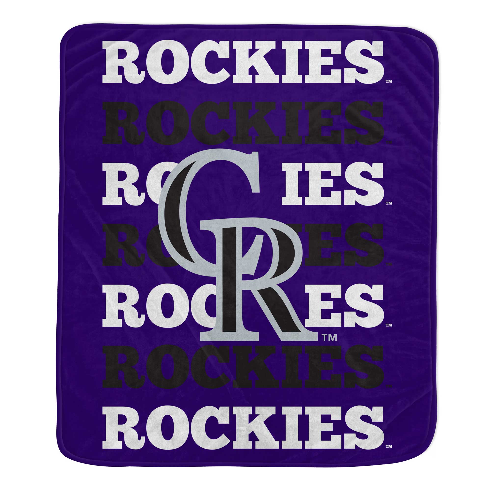 Pegasus - Colorado Rockies 60'' x 70'' Logo Wordmark Plush Blanket - Multicolor
