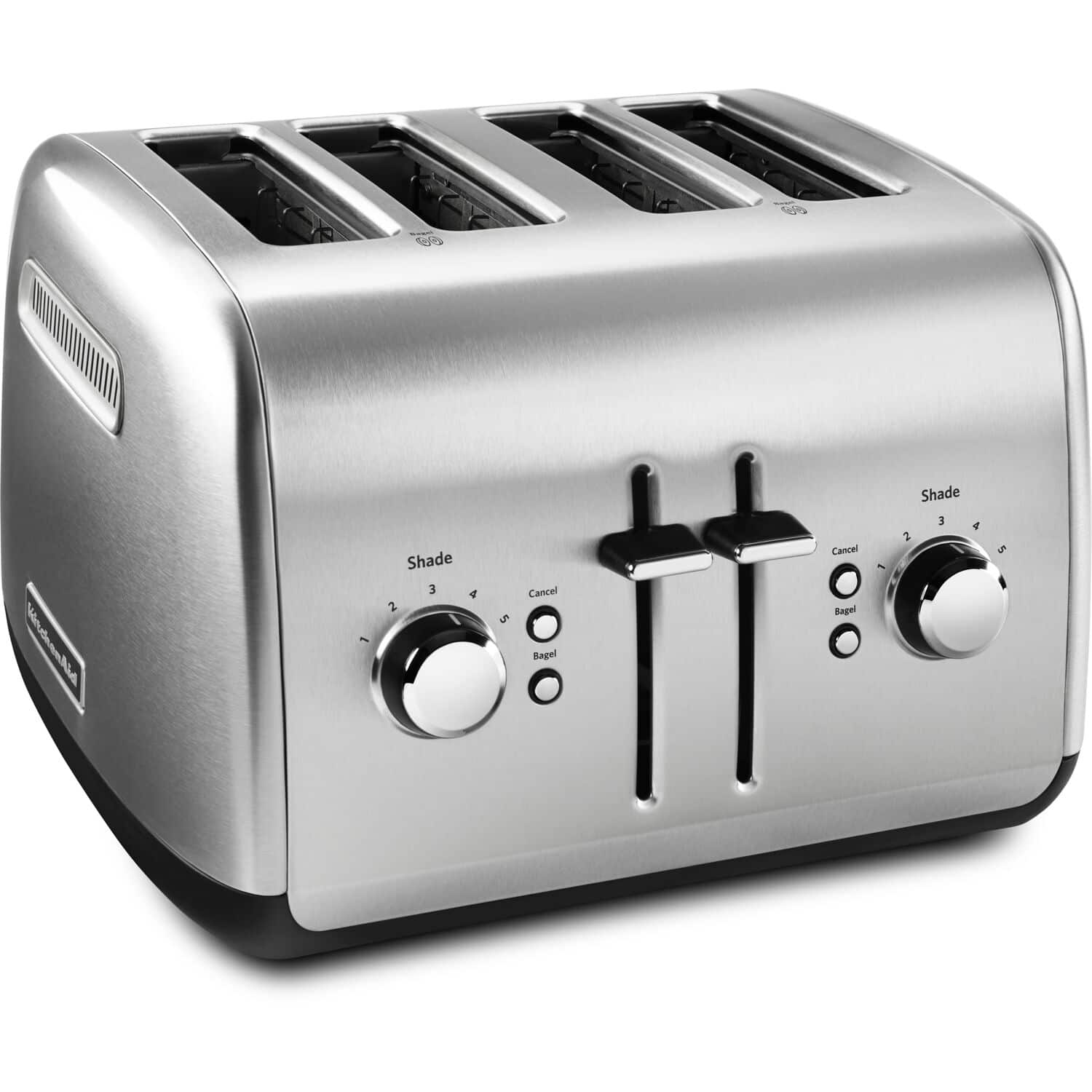 KitchenAid - 4-Slice Programmable Toaster with Manual High-Lift Lever - Brushed Stainless Steel