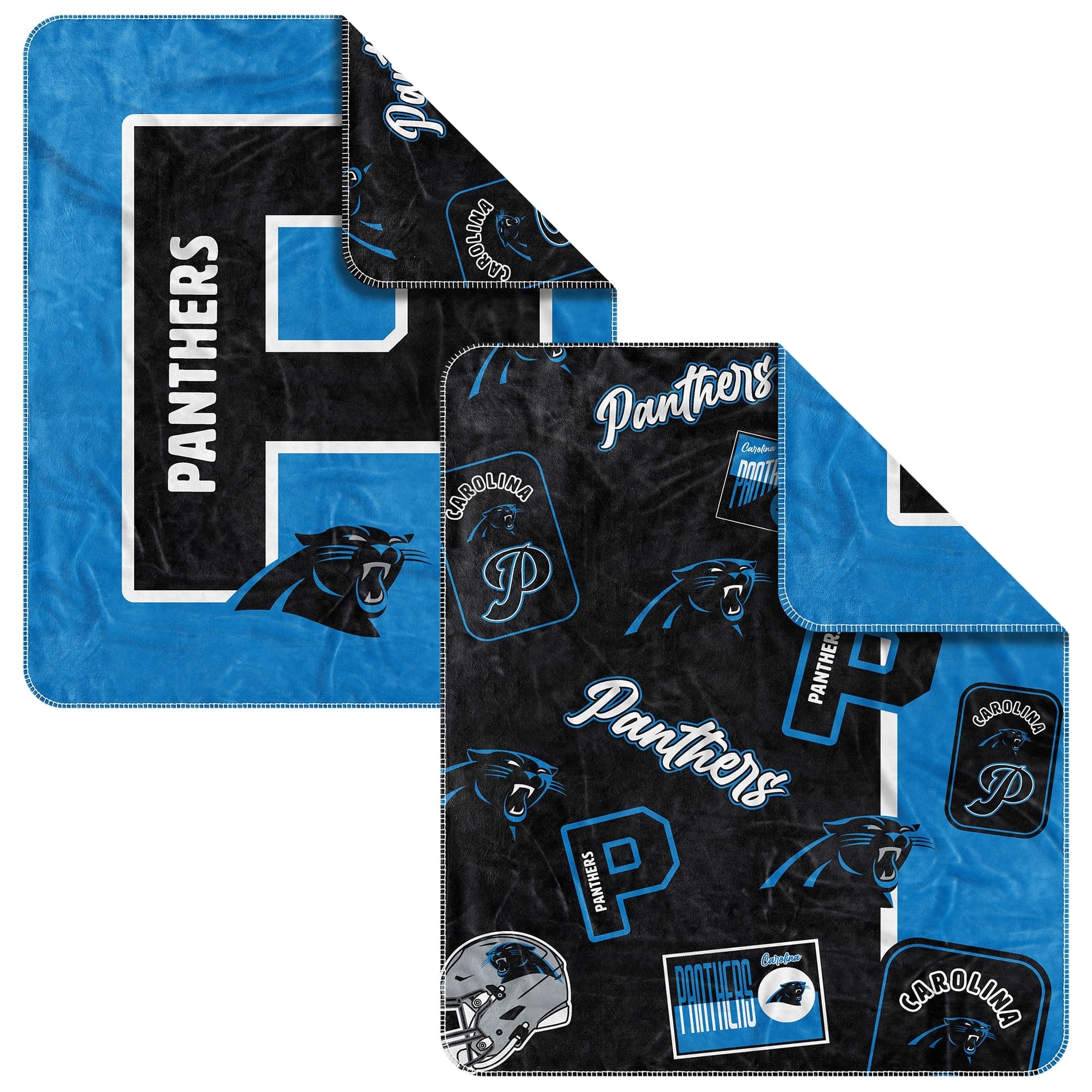 Logo Brands - Carolina Panthers 50- x 60- Dream Weave Throw Blanket - Black