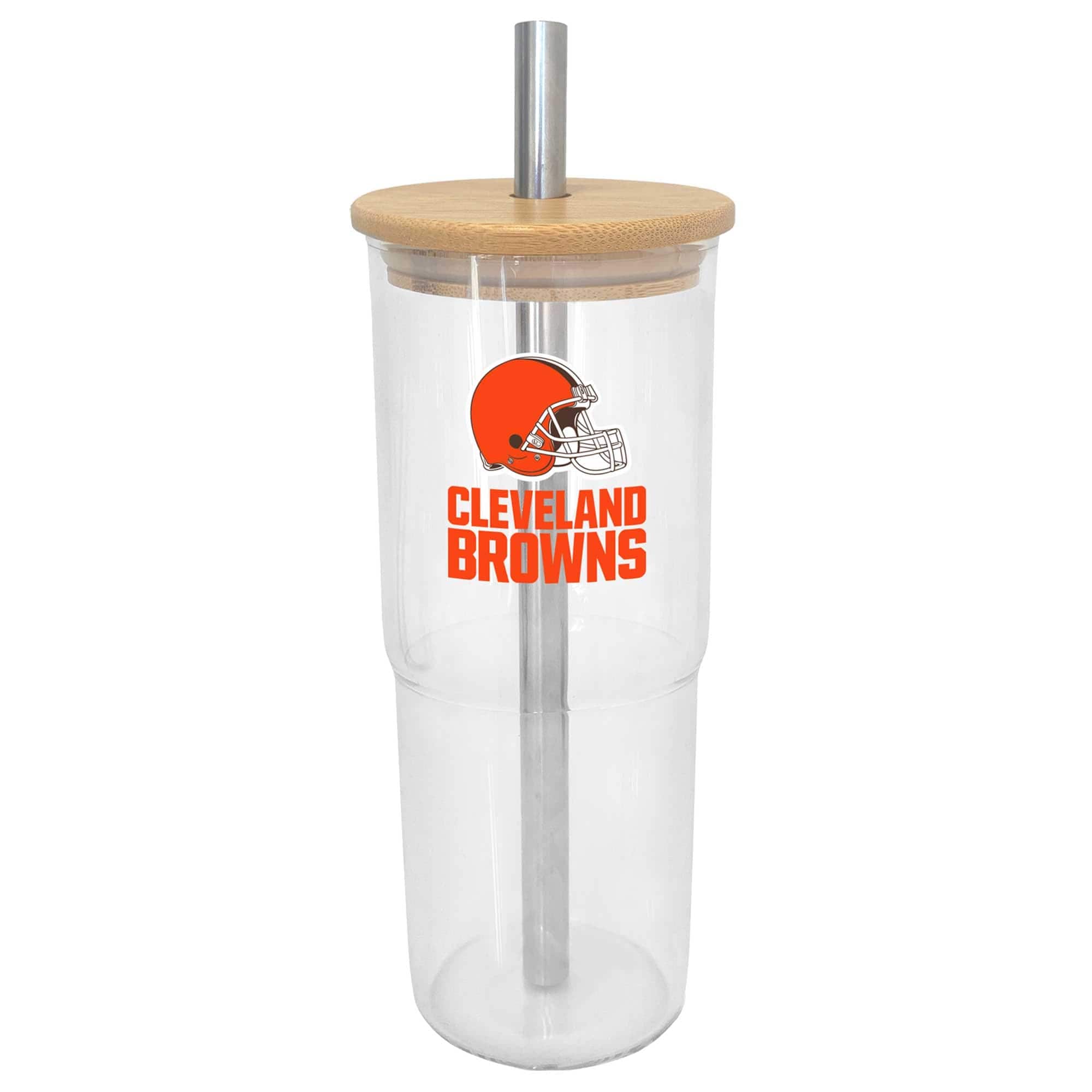 Logo Brands - Cleveland Browns 24oz. Glass Tumbler - Multicolor