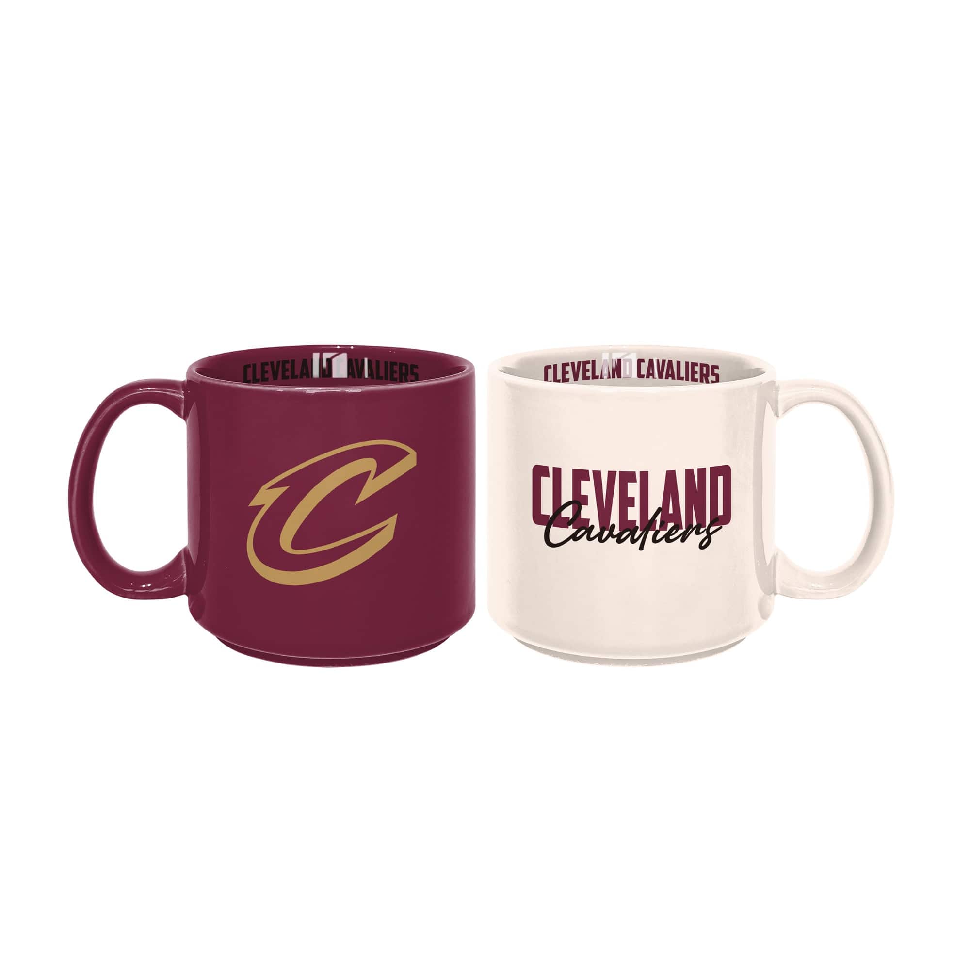 Logo Brands - Cleveland Cavaliers 2-Pack 15oz. Stackable Mug Set - Multicolor
