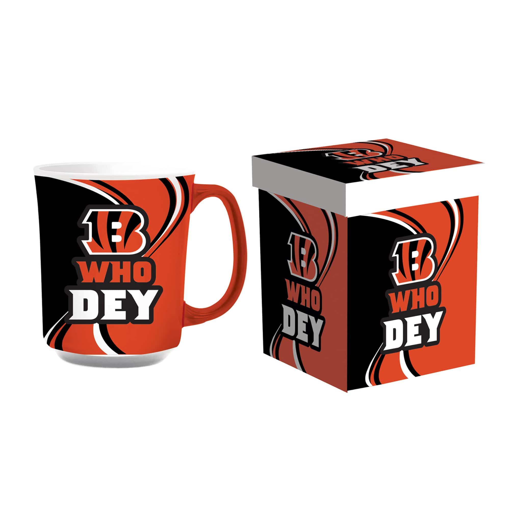 Evergreen Enterprises - Cincinnati Bengals 14oz. Ceramic Mug with Matching Box - Multicolor