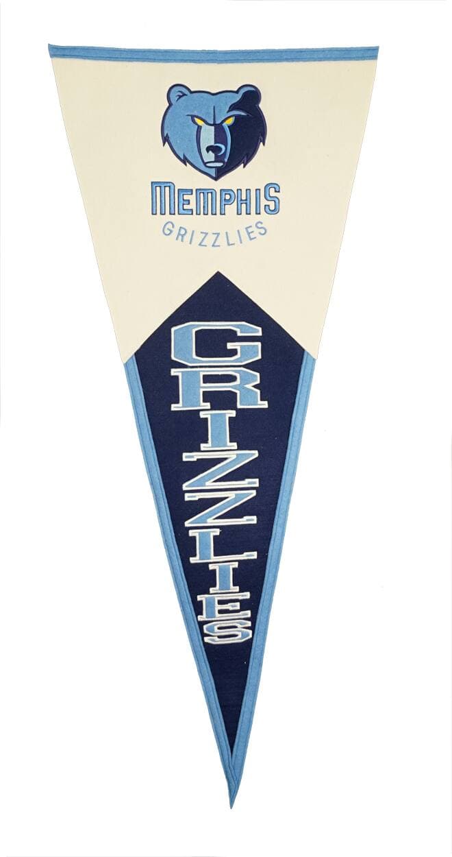 Winning Streak Sports - Memphis NBA Basketball Grizzlies OVERSIZED Wool Pennant - Multi