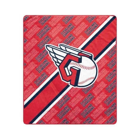 Pegasus - Cleveland Guardians 60" x 70" Diagonal Lined Wordmark Ultra Soft Blanket - Multicolor