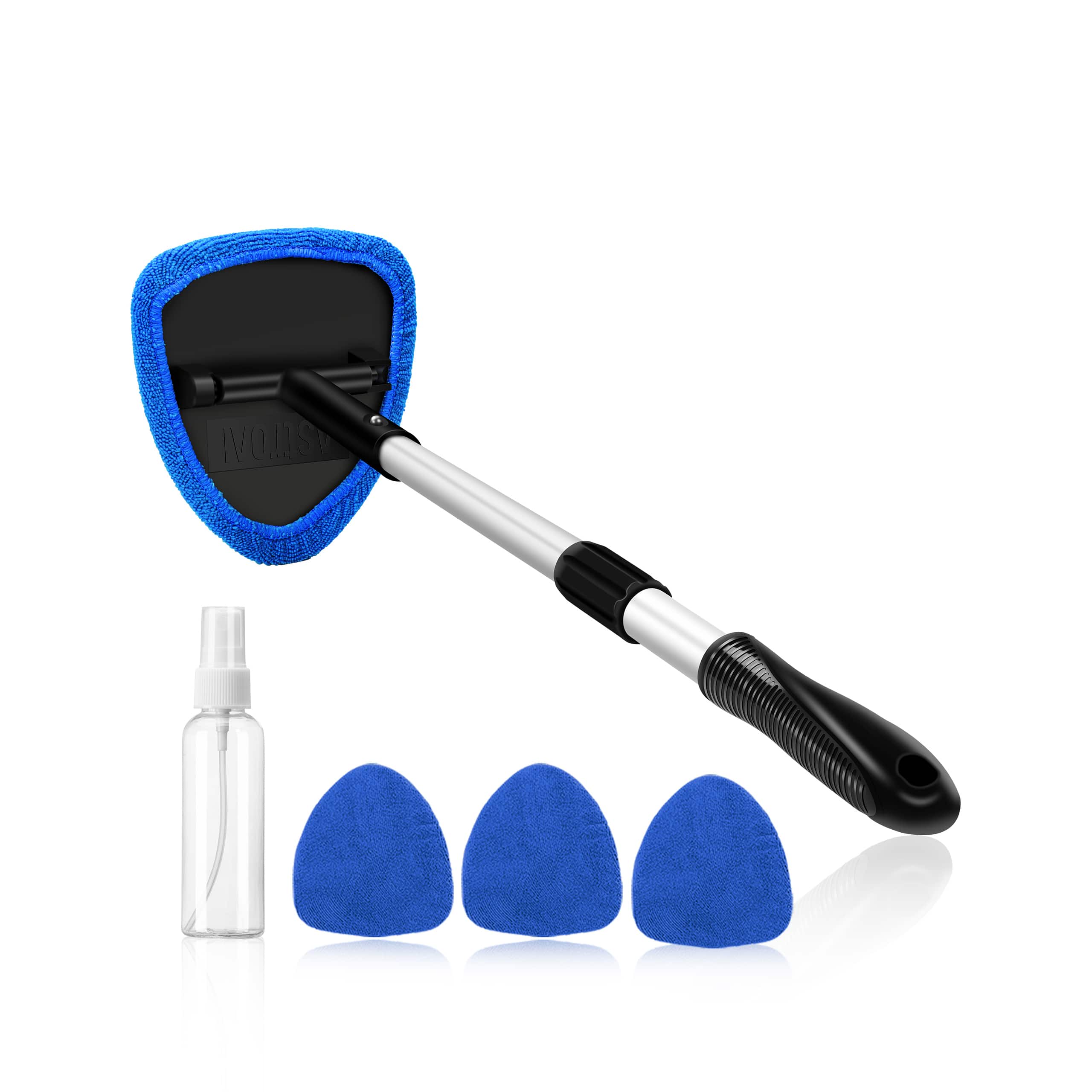 AstroAI - Car Windshield Cleaner, Car Window Cleaner Cleaning Tool Kit with 4 Reusable Pads