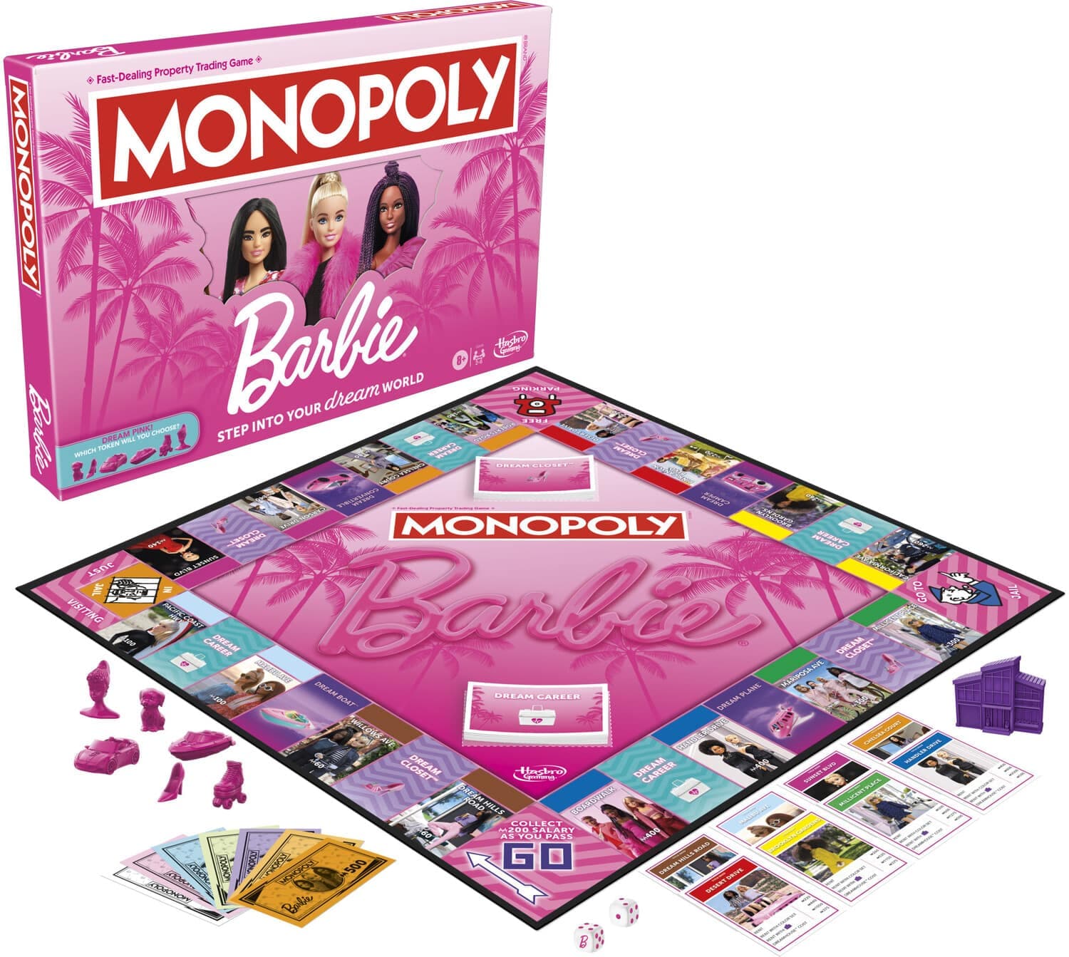 Hasbro - Gaming - Monopoly: Barbie Edition Board Game - GAMES (MISC) - Multicolor