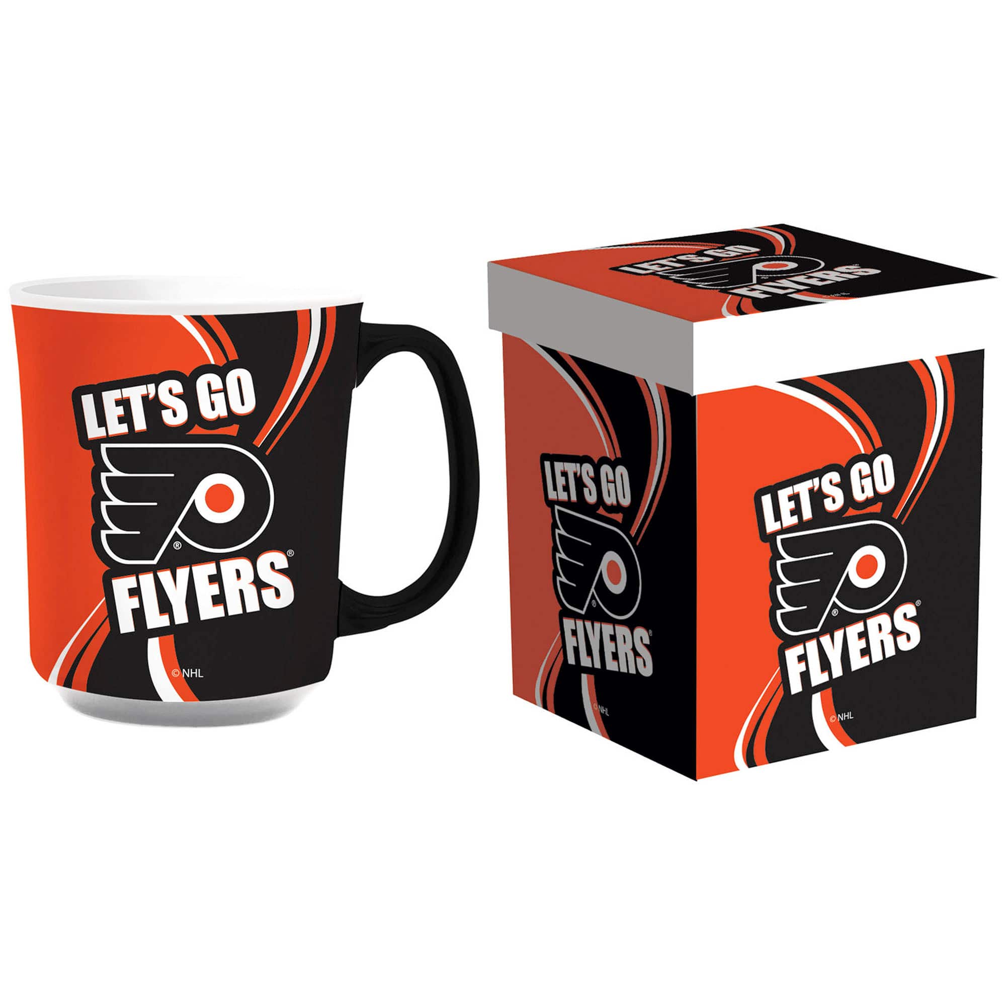 Evergreen Enterprises - Philadelphia Flyers 14oz. Ceramic Mug with Matching Box - Multicolor