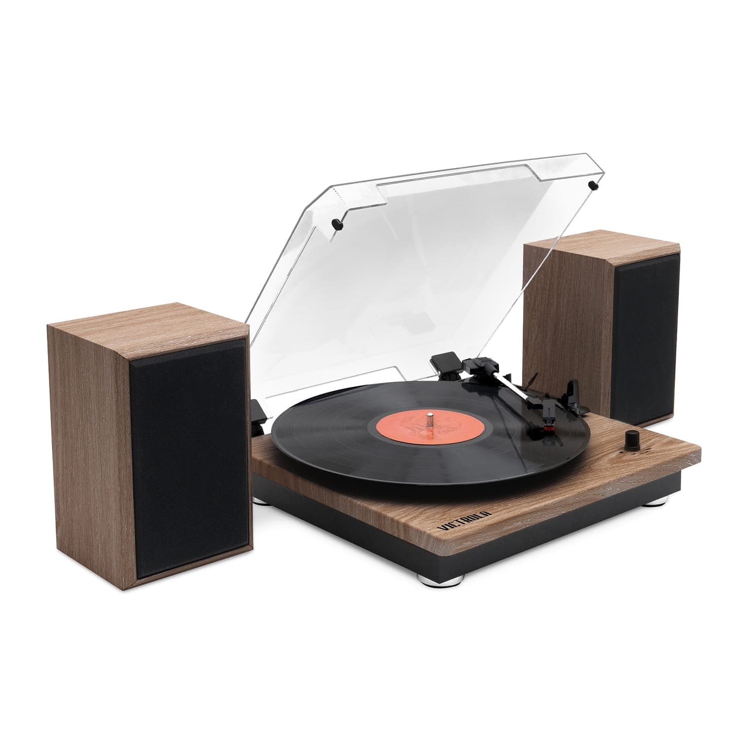 Victrola - Montauk Bluetooth Turntable System - Farmhouse Walnut