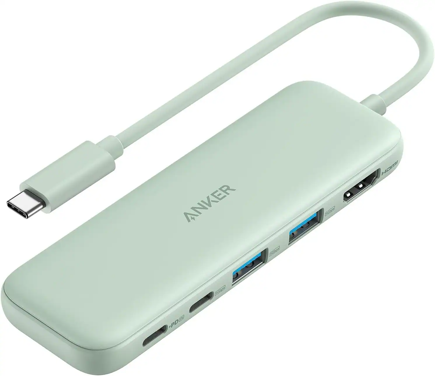Anker - USB C Hub, 5-in-1 USBC to HDMI Hub with 4K Display - Green