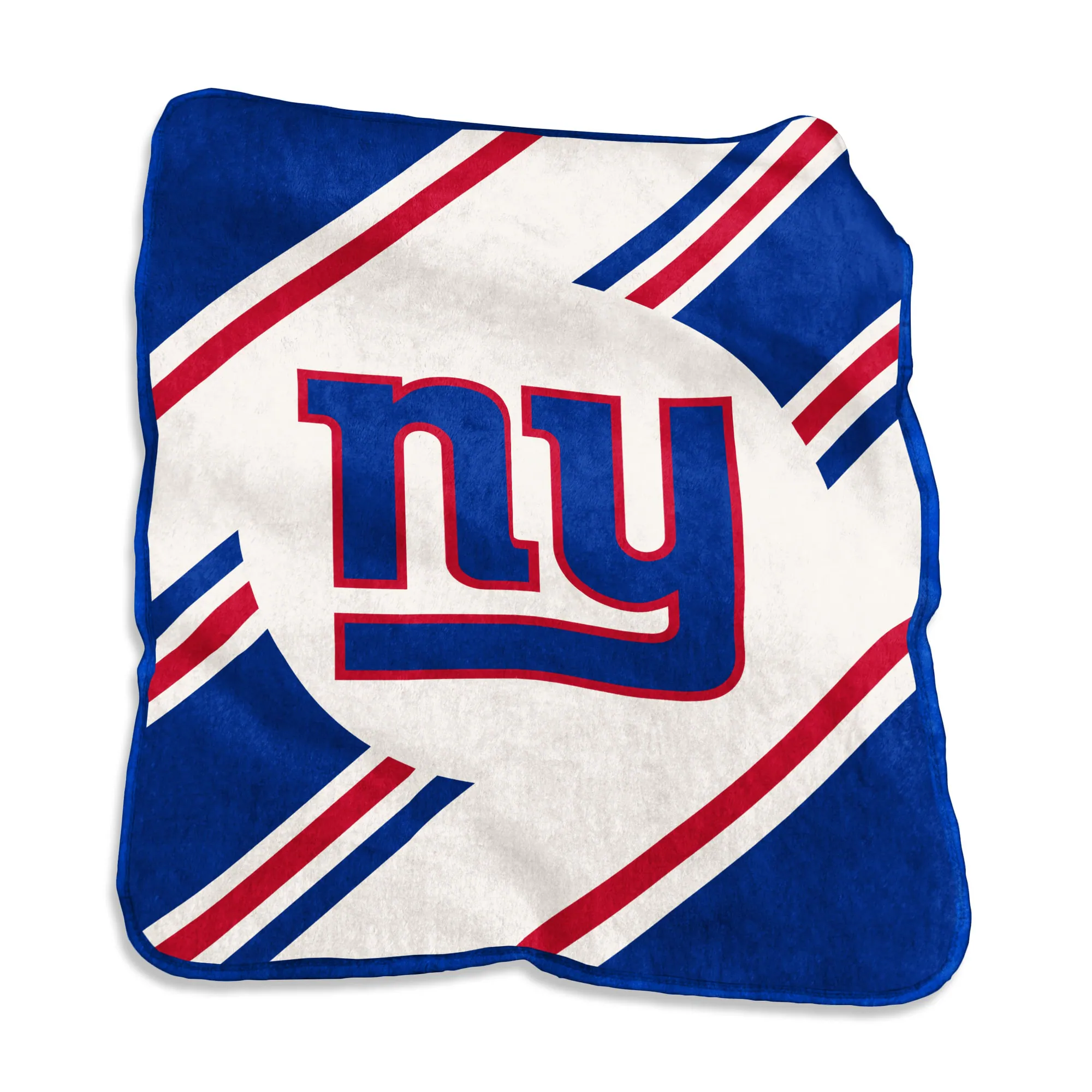 Logo Brands - New York Giants 50" x 60" Raschel Stripe Throw Blanket - Multicolor