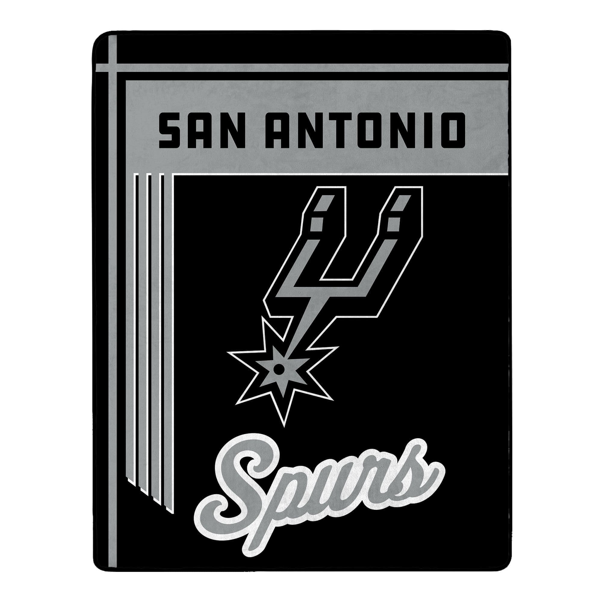 Sweet Home Collection - NBA San Antonio Spurs 46" x 60" Microfiber Plush Throw Blanket - Black