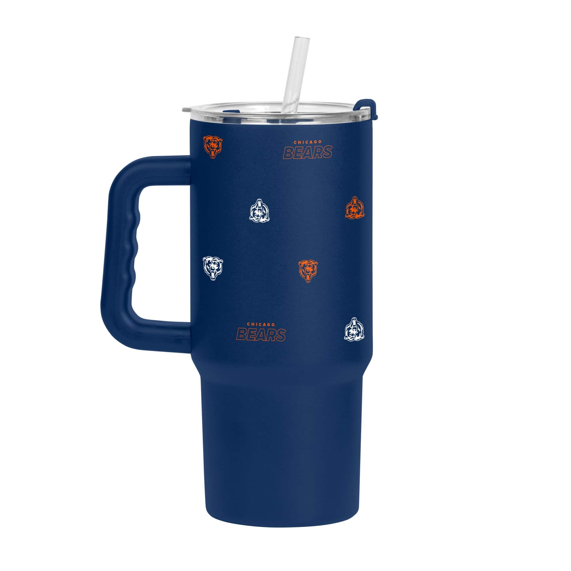 Logo Brands - Chicago Bears 24oz. Step and Repeat Powder Coat Tumbler - Navy