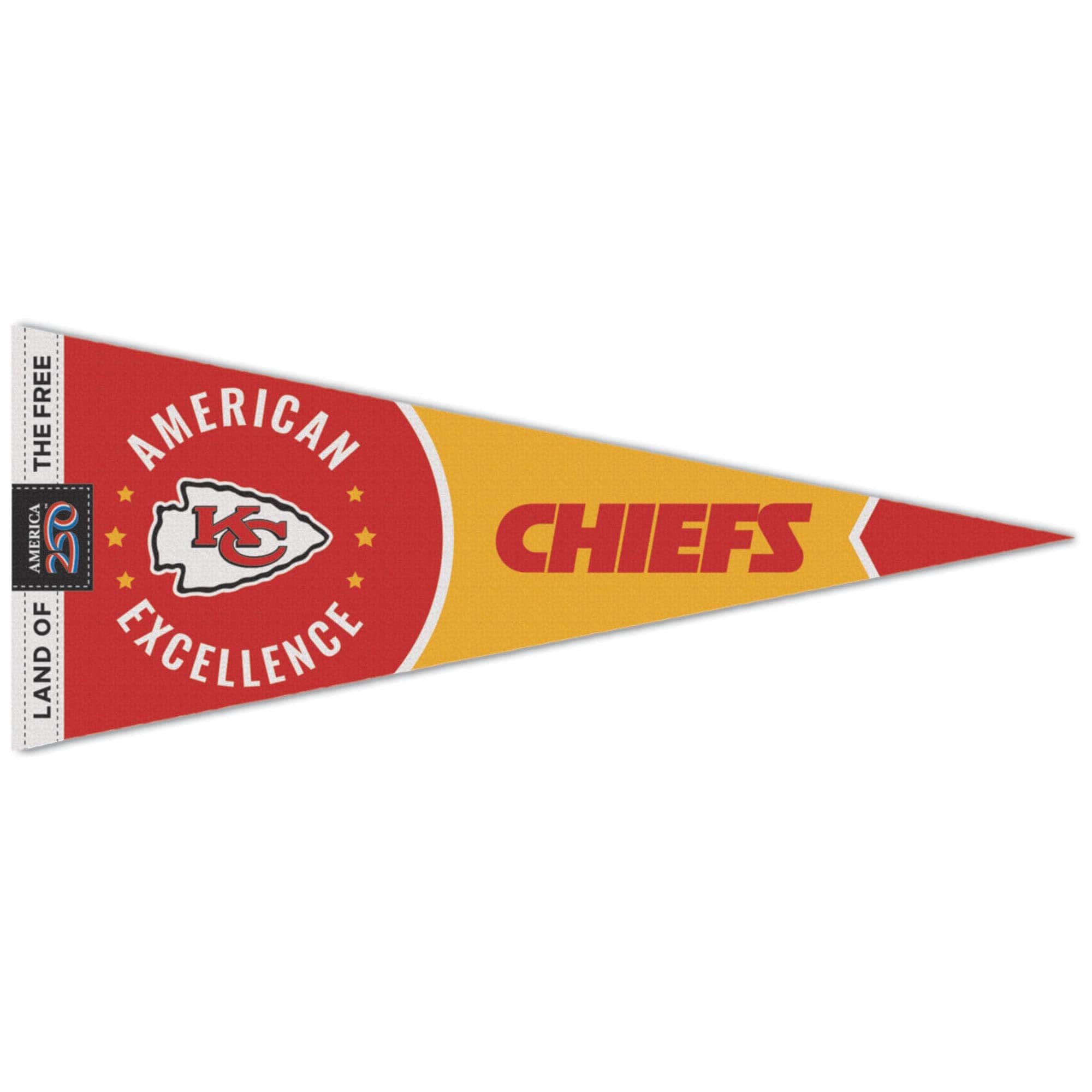 WinCraft - Kansas City Chiefs 12" x 30" America 250 Premium Pennant - Multicolor