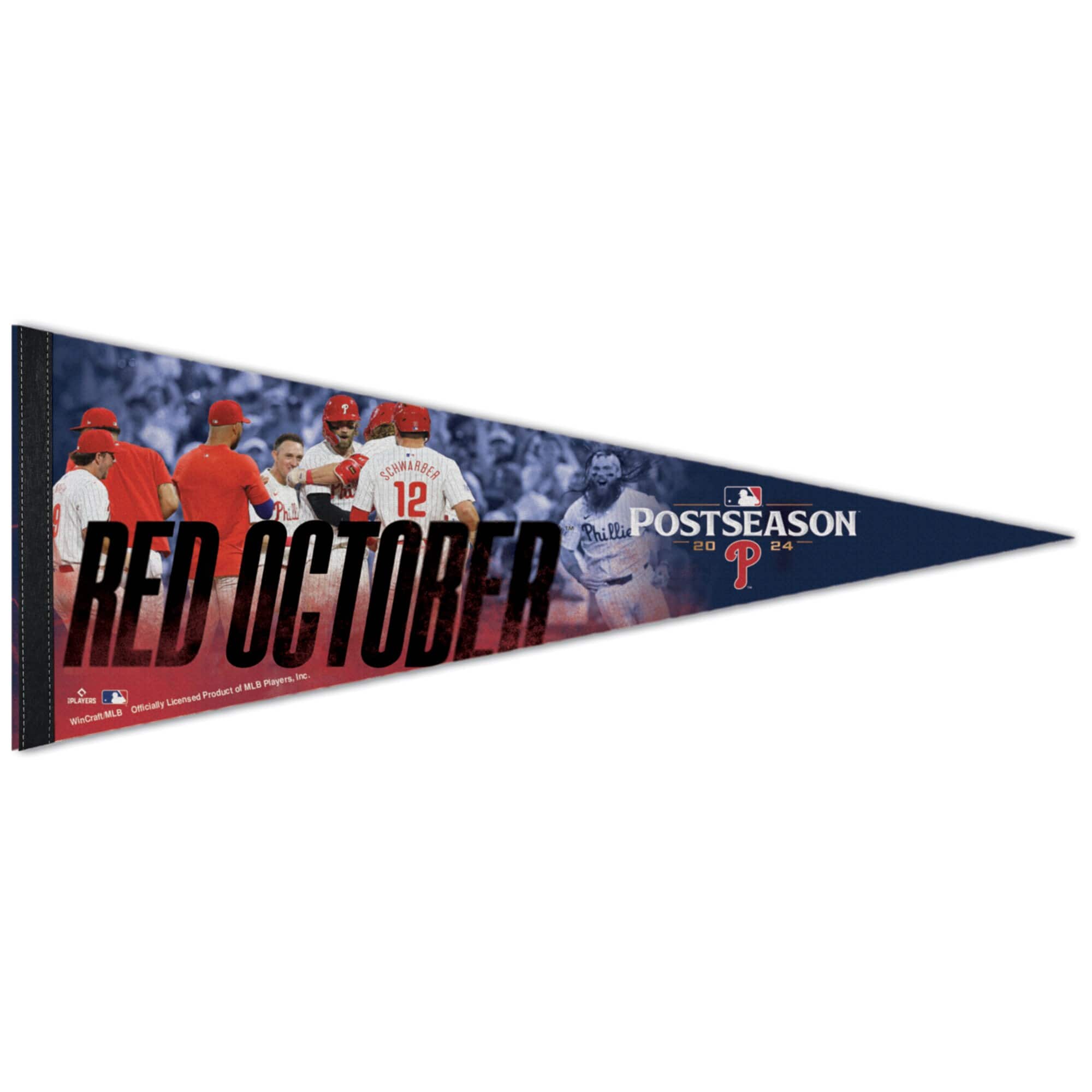 WinCraft - 2024 MLB Postseason Red October 12" x 30" Premium Pennant - Multicolor
