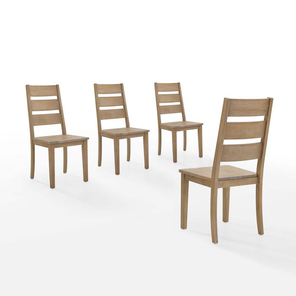 Crosley Furniture - Joanna 4-Piece Ladder-Back Dining Chair Set - Brown