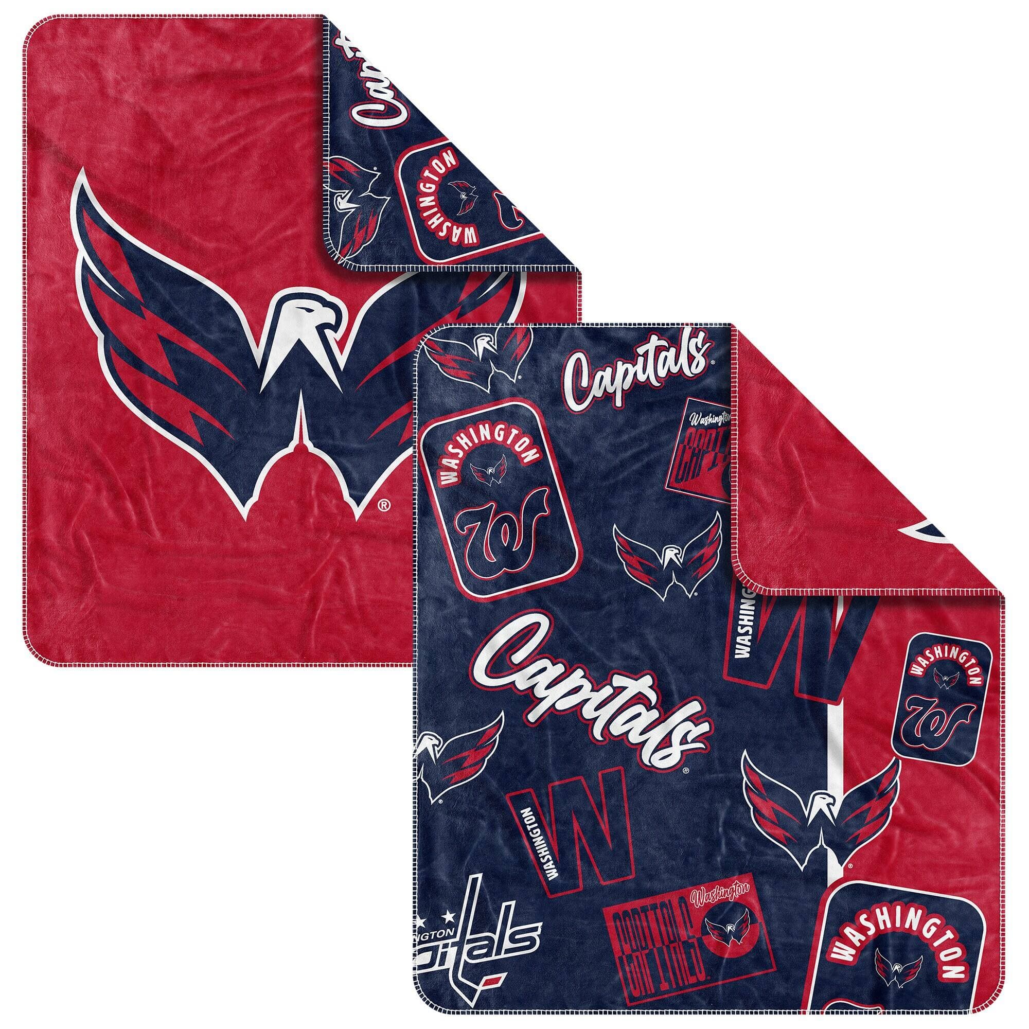 Logo Brands - Washington Capitals 50" x 60" Dream Weave Throw Blanket - Navy