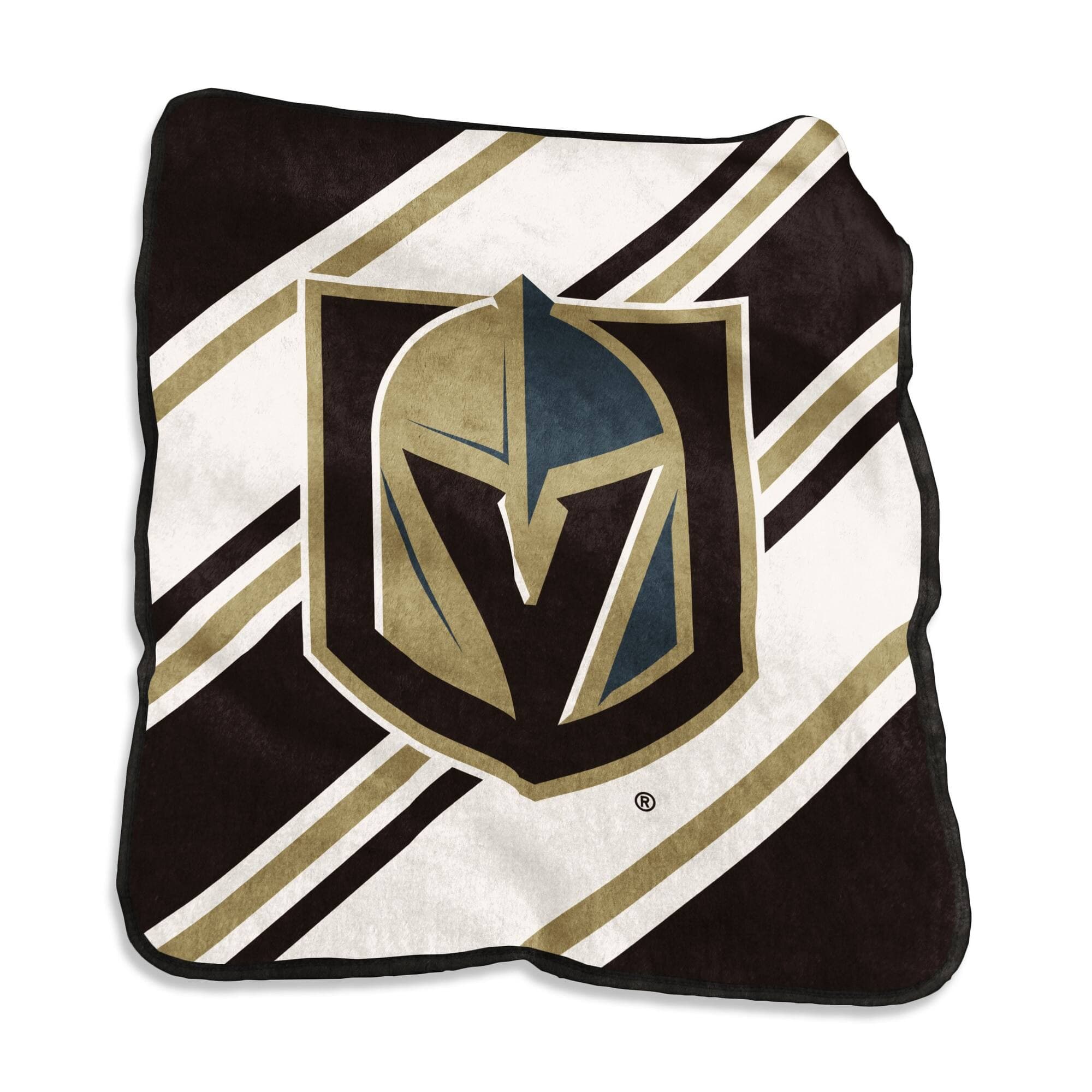 Logo Brands - Vegas Golden Knights 50" x 60" Raschel Stripe Throw Blanket - Multicolor
