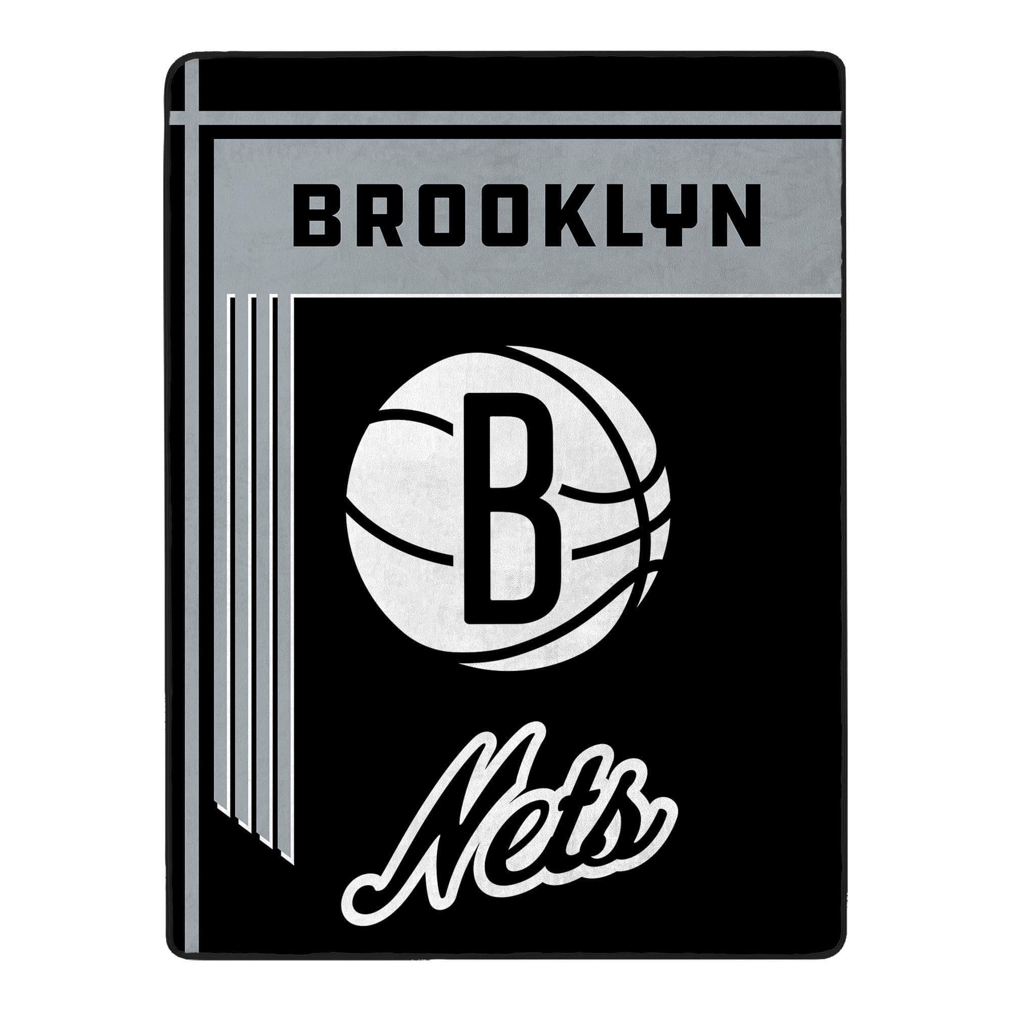 Sweet Home Collection - NBA Brooklyn Nets 46" x 60" Raschel Throw Blanket - Black