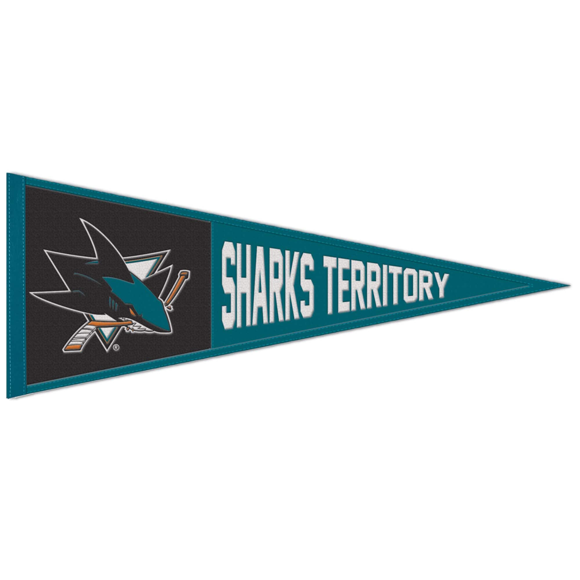 WinCraft - San Jose Sharks 13" x 32" Retro Logo Wool Pennant - Multicolor