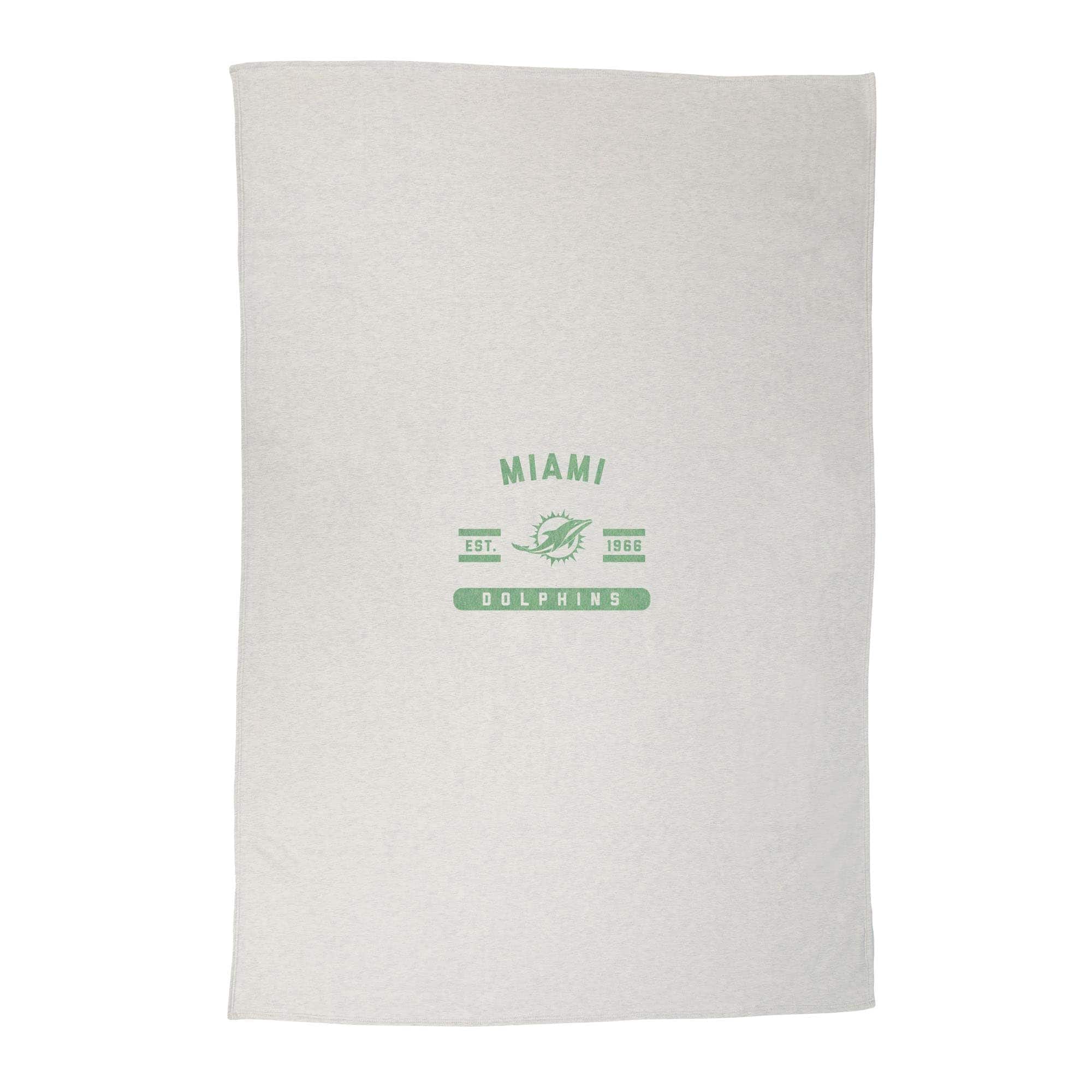 Logo Brands - Miami Dolphins 54'' x 84'' Sweatshirt Blanket - Multicolor