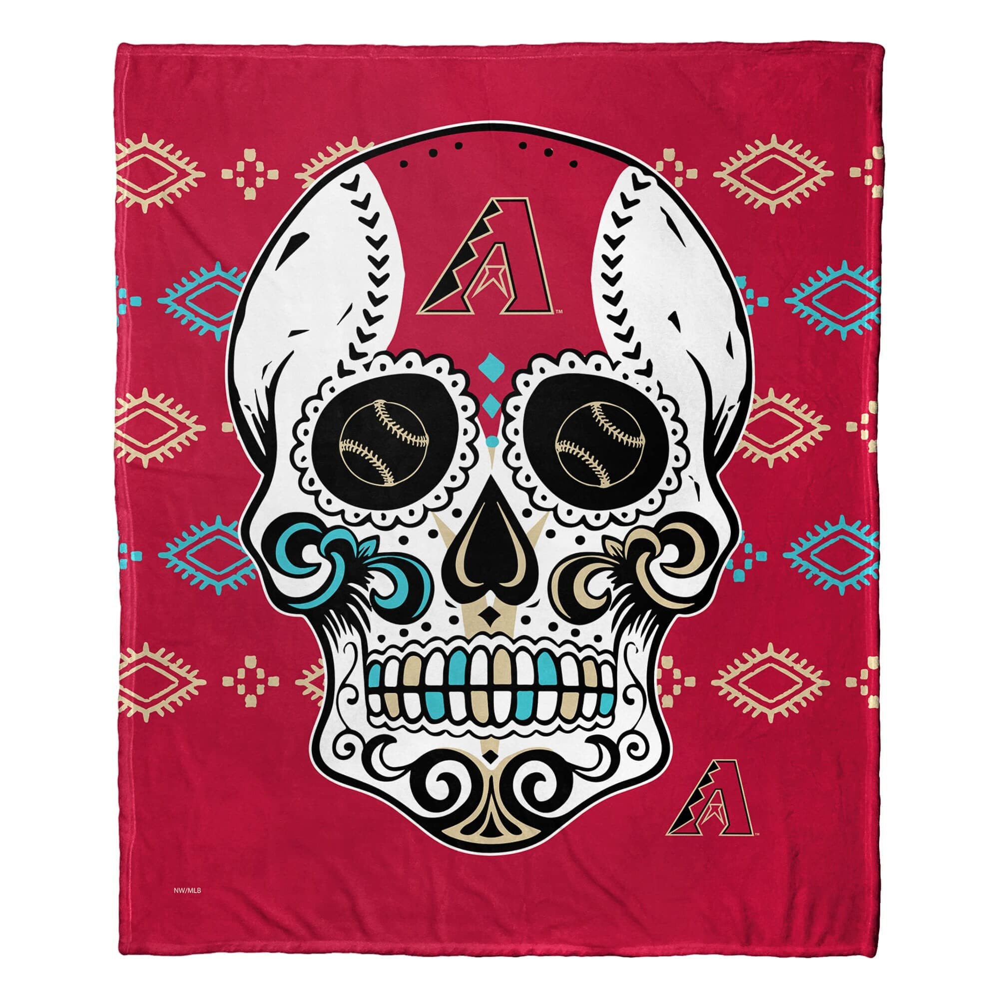 Northwest - Arizona Diamondbacks 50" x 60" Candy Skull Silk Touch Throw Blanket - Multicolor
