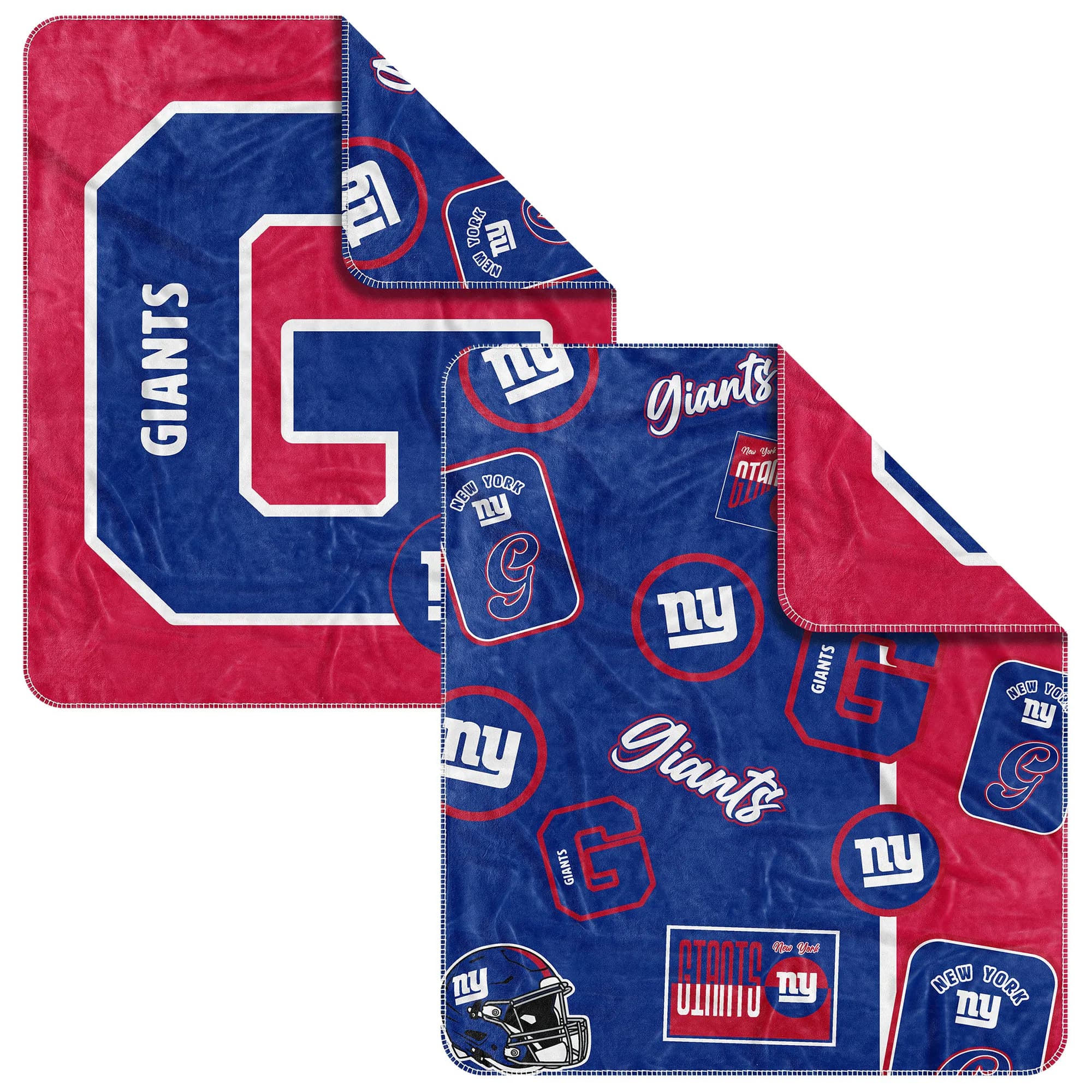 Logo Brands - New York Giants 50- x 60- Dream Weave Throw Blanket - Royal