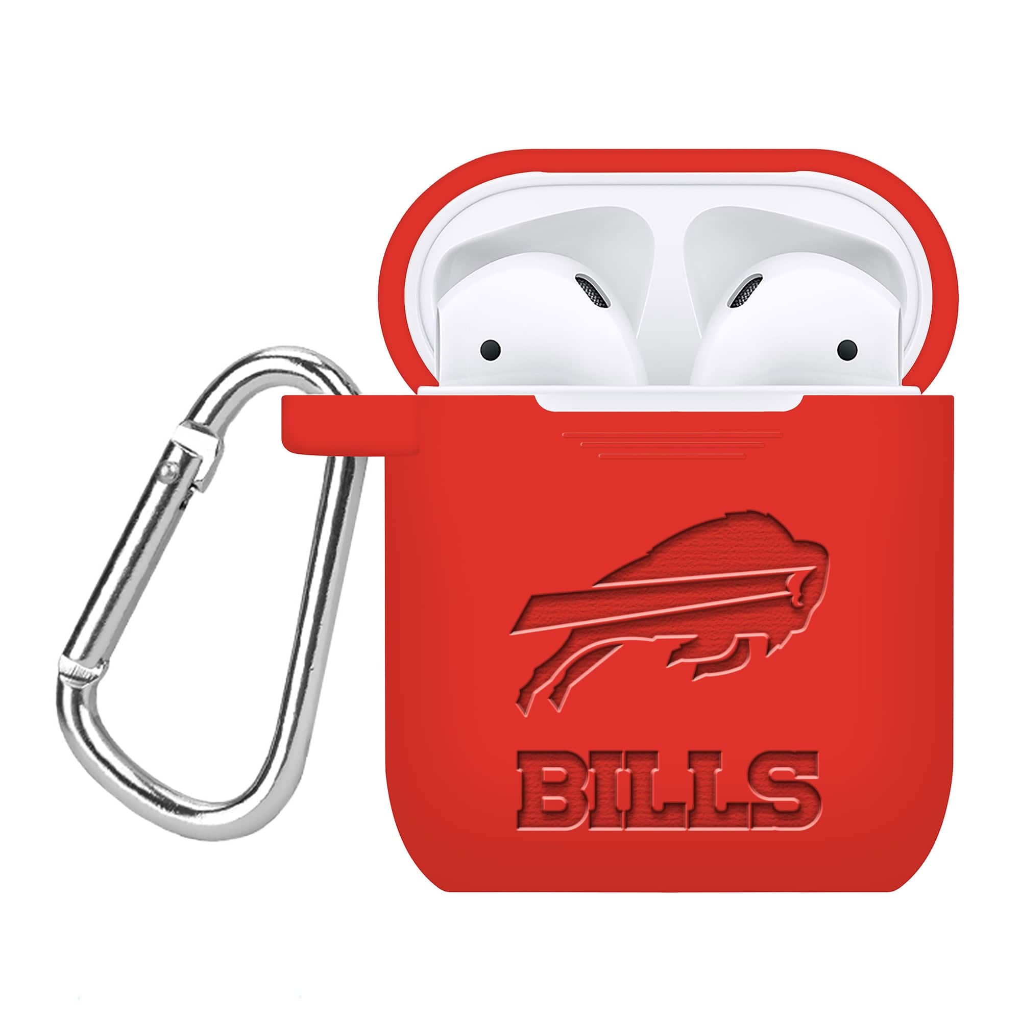 Artinian - Buffalo Bills Debossed Silicone AirPods Case Cover - Multicolor