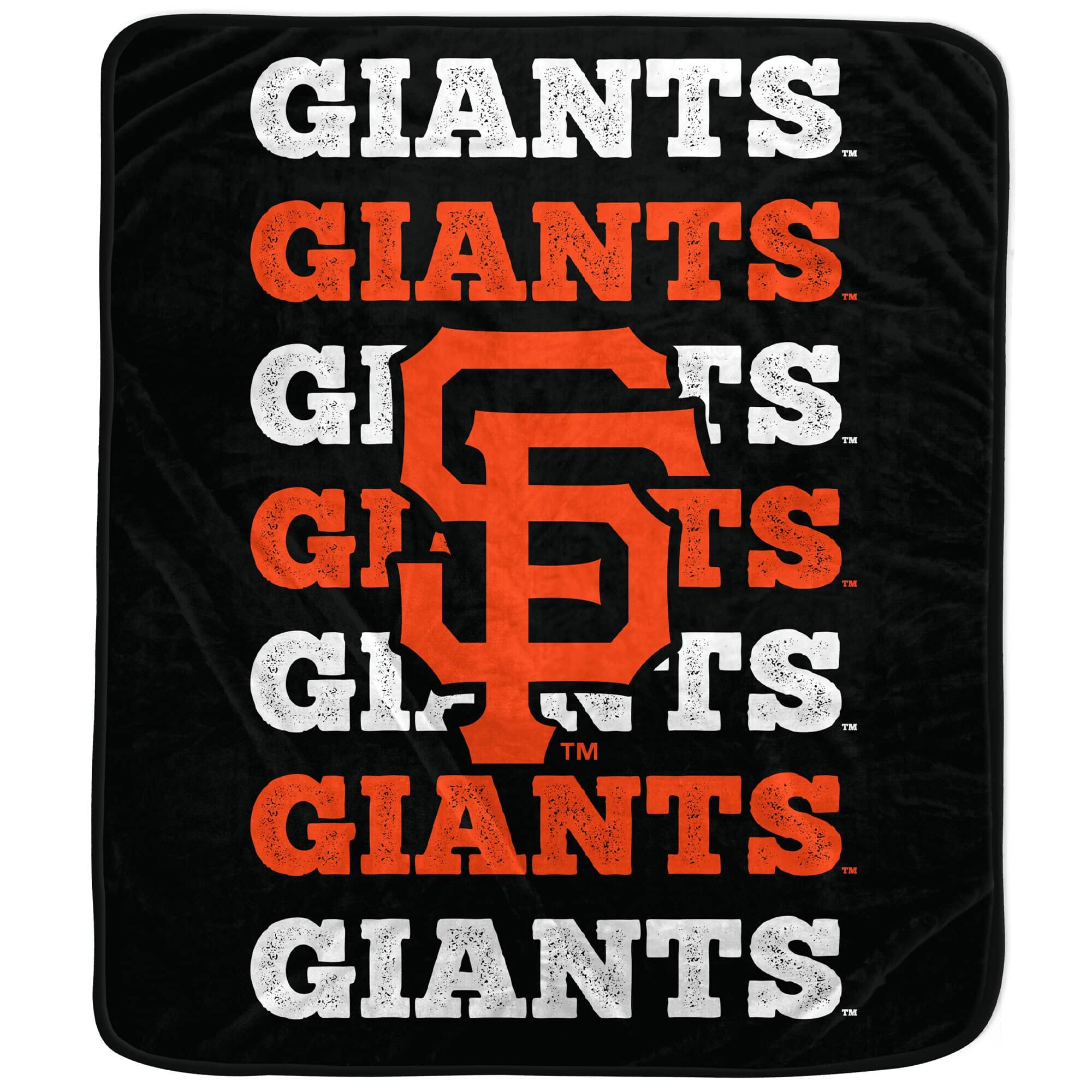 Pegasus - San Francisco Giants 60'' x 70'' Logo Wordmark Plush Blanket - Multicolor