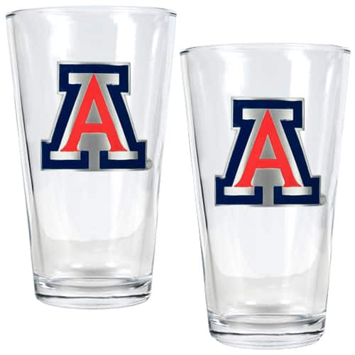 Great American Products - Arizona Wildcats 16oz. Pint Glass Set - Multicolor