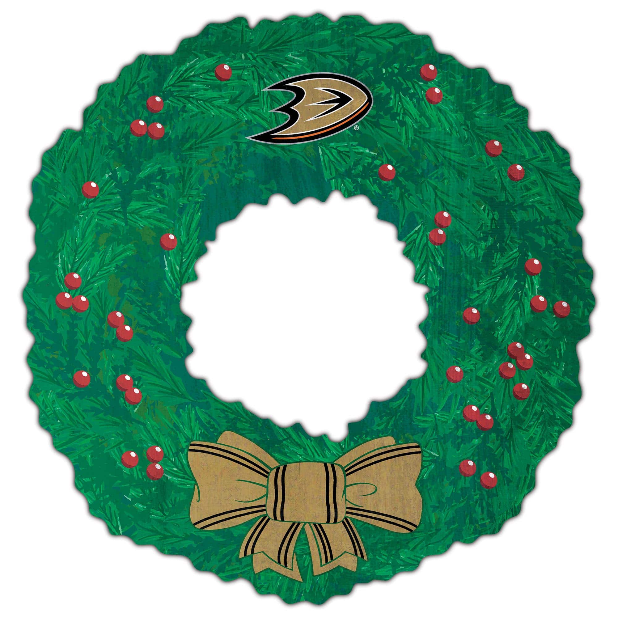 Fan Creations - Anaheim Ducks 16'' Team Wreath Sign - Green