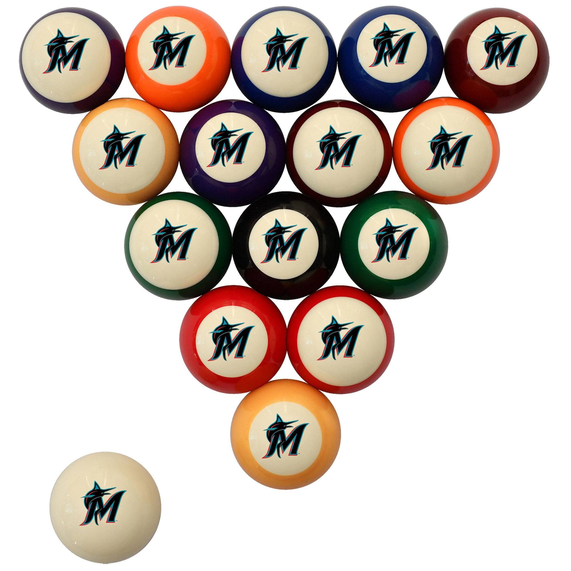 Imperial - Miami Marlins Retro Billiard Ball Set - Cream