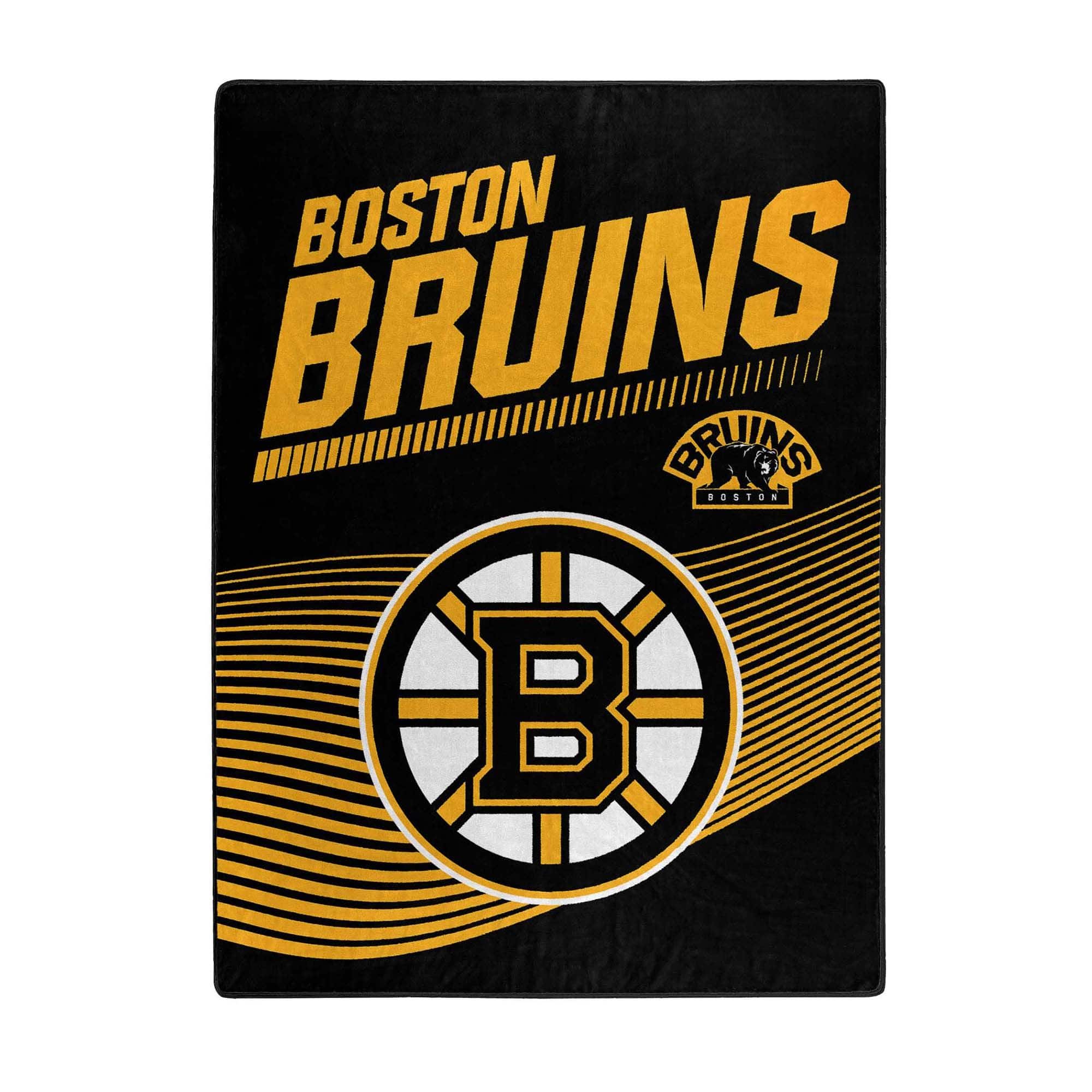 Sweet Home Collection - NHL Boston Bruins 60" x 80" Raschel Throw Blanket - Black
