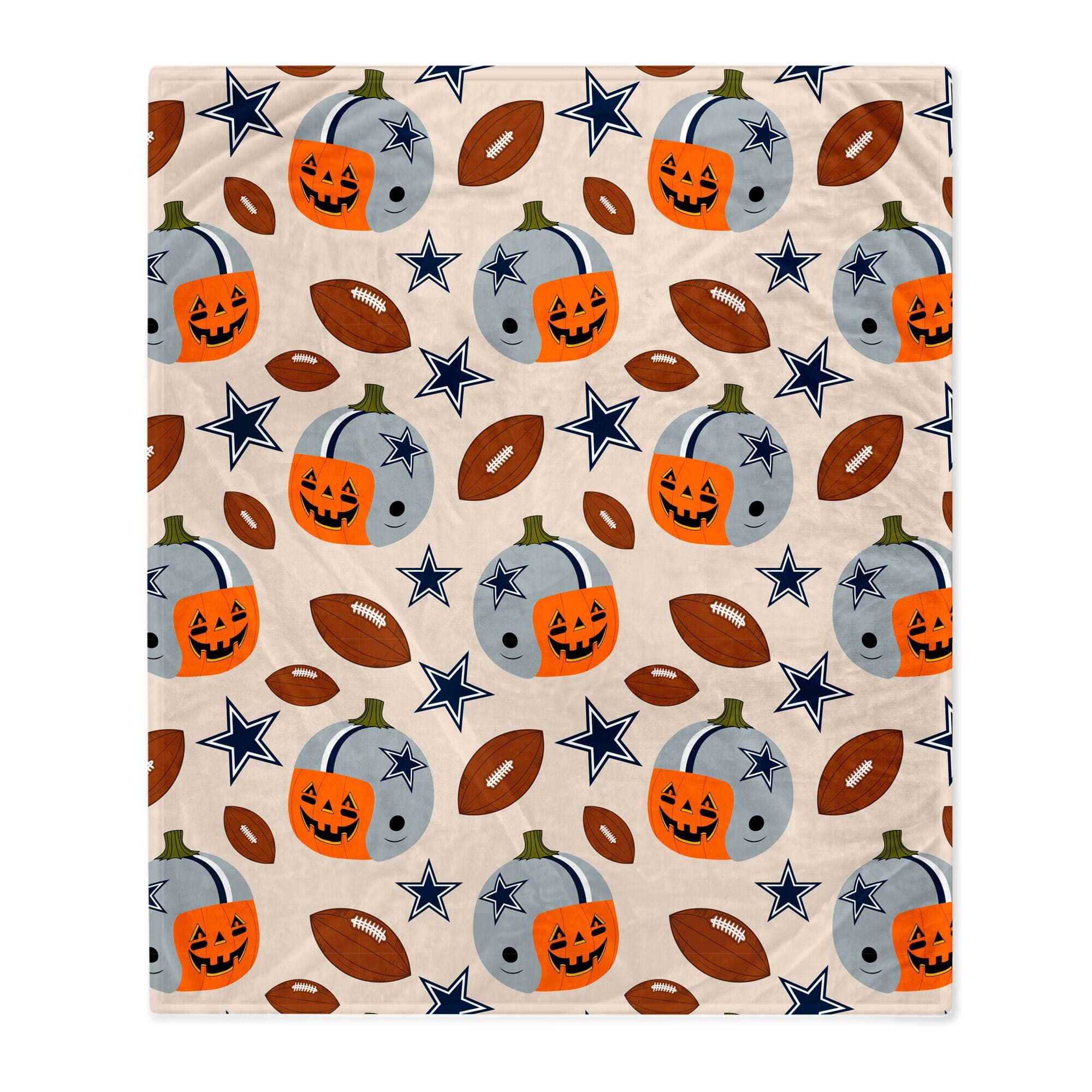 Pegasus - Dallas Cowboys 60" x 70" Pumpkin Helmet Corral Fleece Blanket - Multicolor