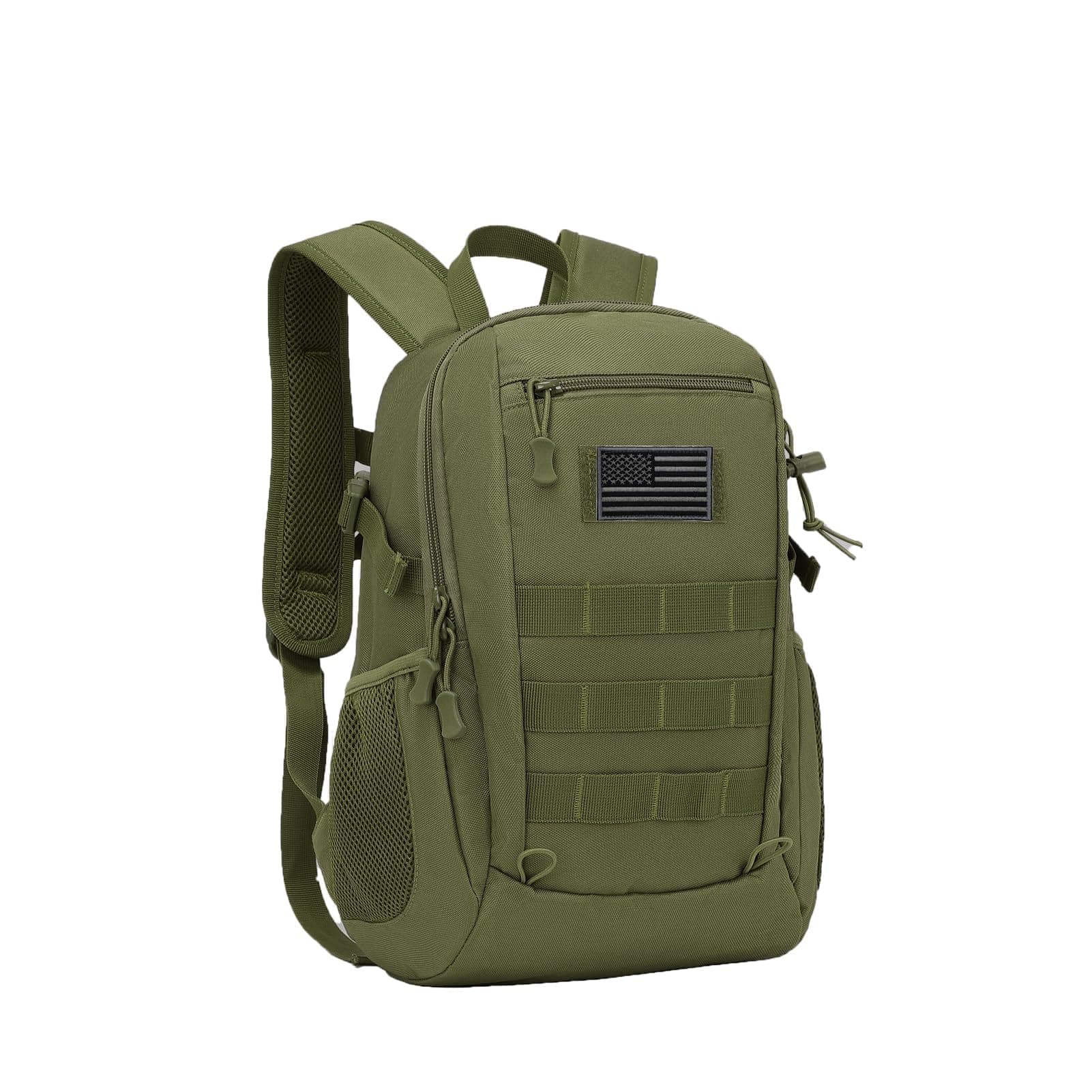 Stamp n Camp - 10l/20l Mini X-small Backpack Molle Daypack Gear Pack Camping Bag With Patch - Green-20L