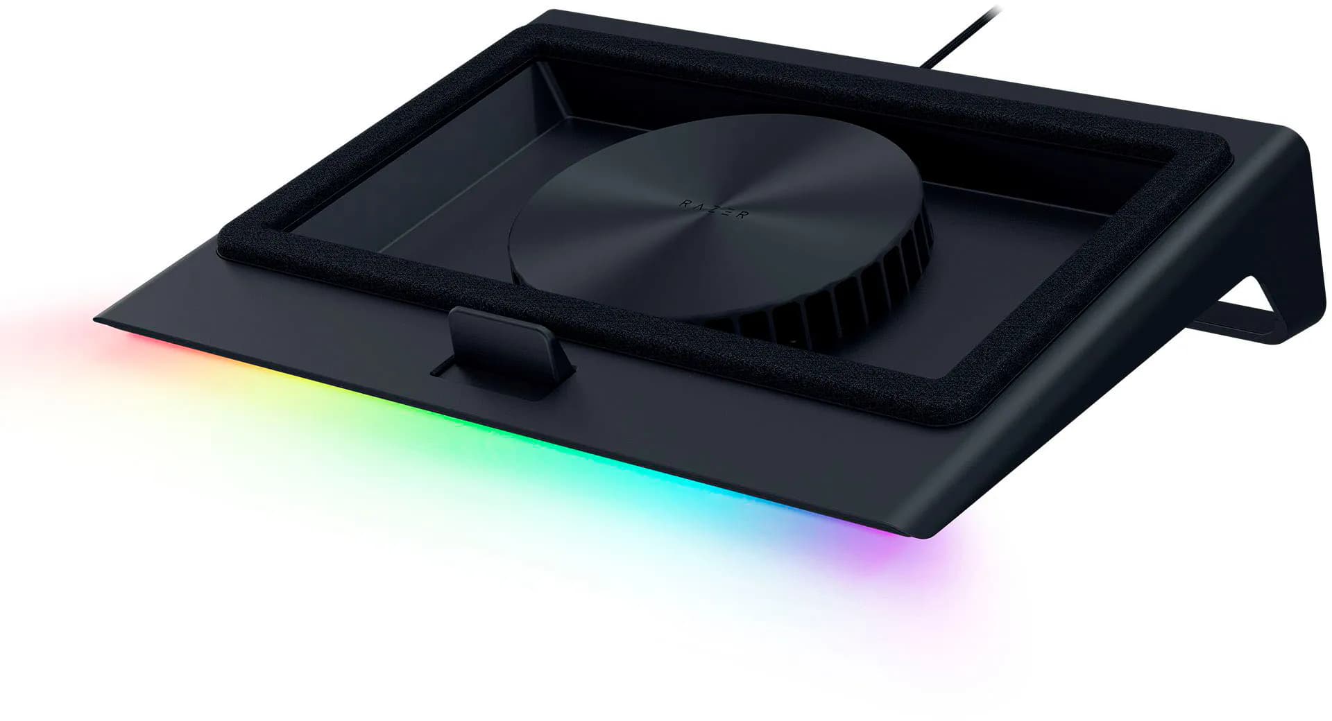 Razer - Laptop Cooling Pad with Intelligent Fan Control and Chroma RGB for Laptops 14" to 18" - Black