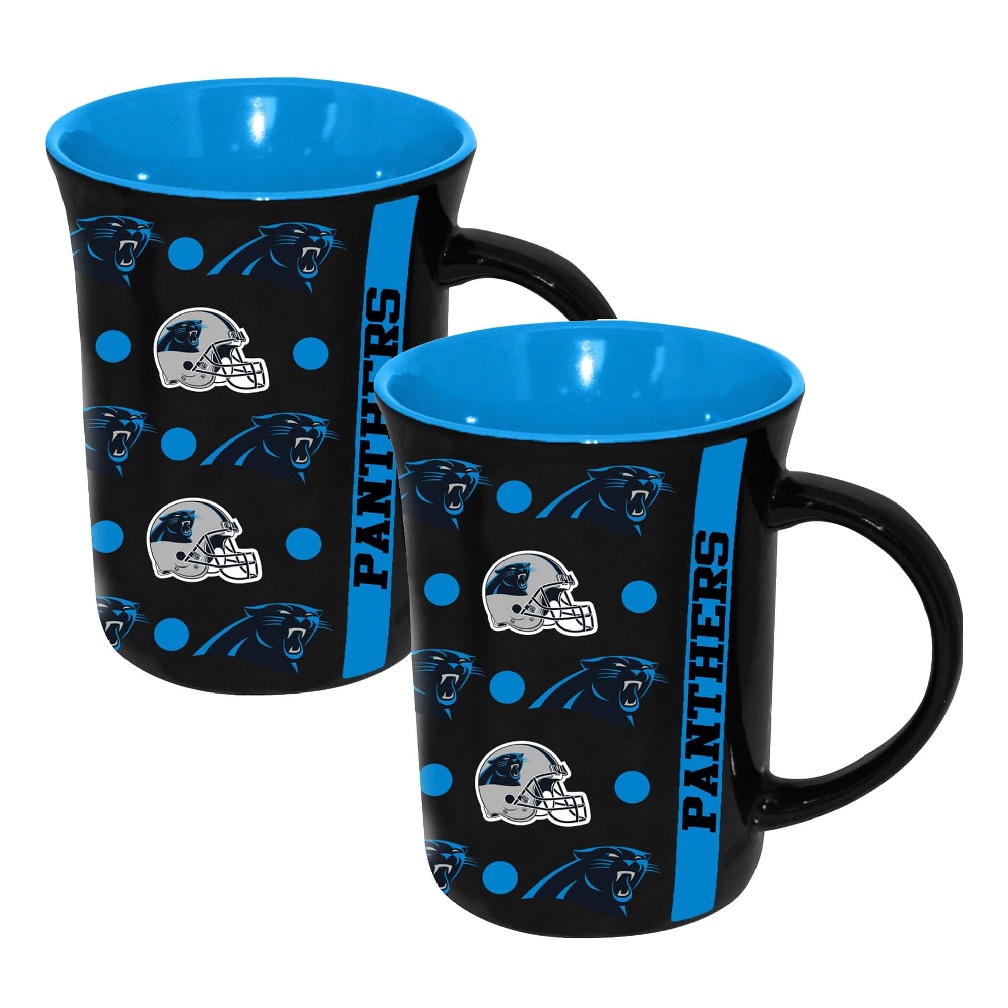 The Memory Company - Carolina Panthers Two-Pack 15oz. Line Up Ceramic Mugs - Multicolor