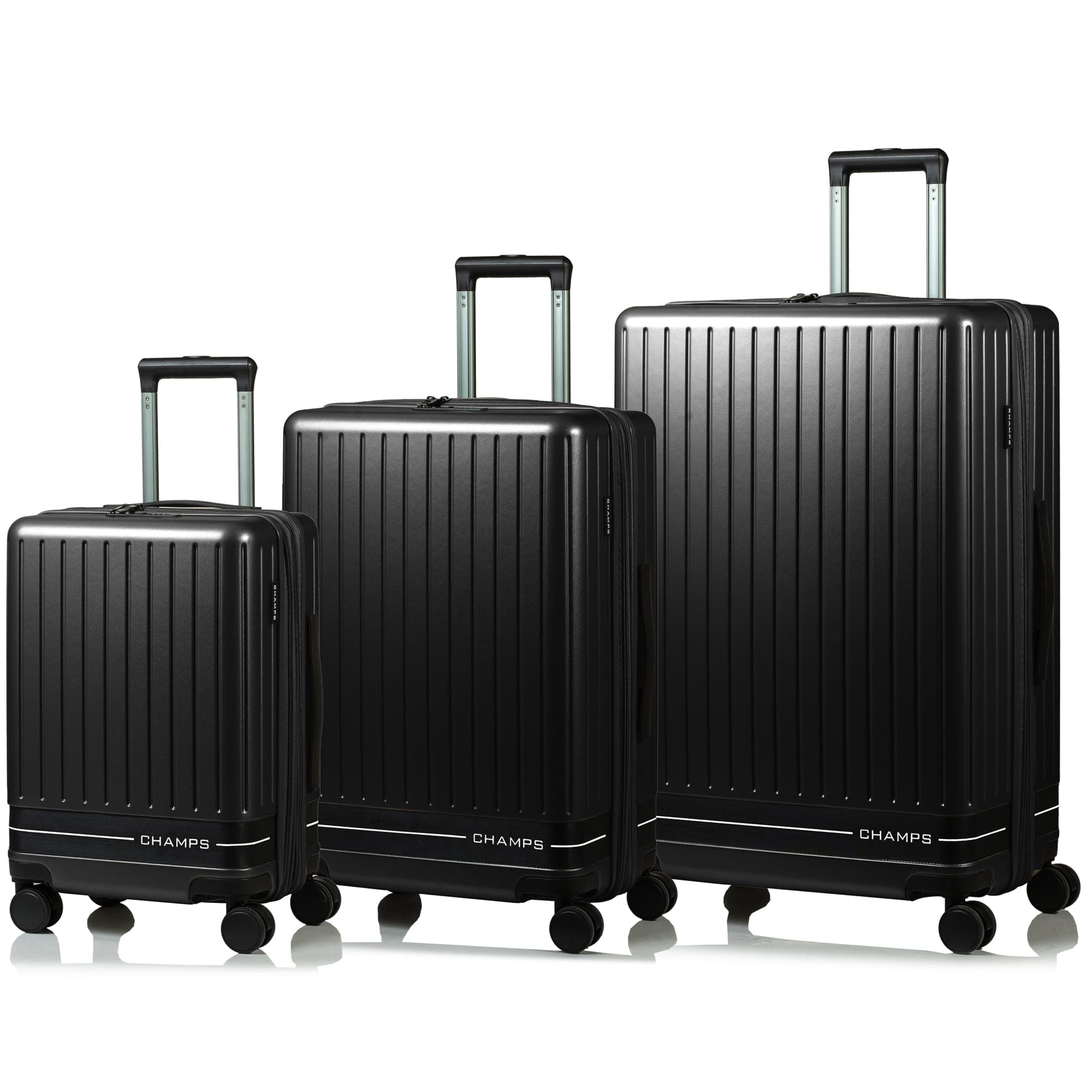 Champs - Fresh II 3-Piece Hardside Luggage Set - Black
